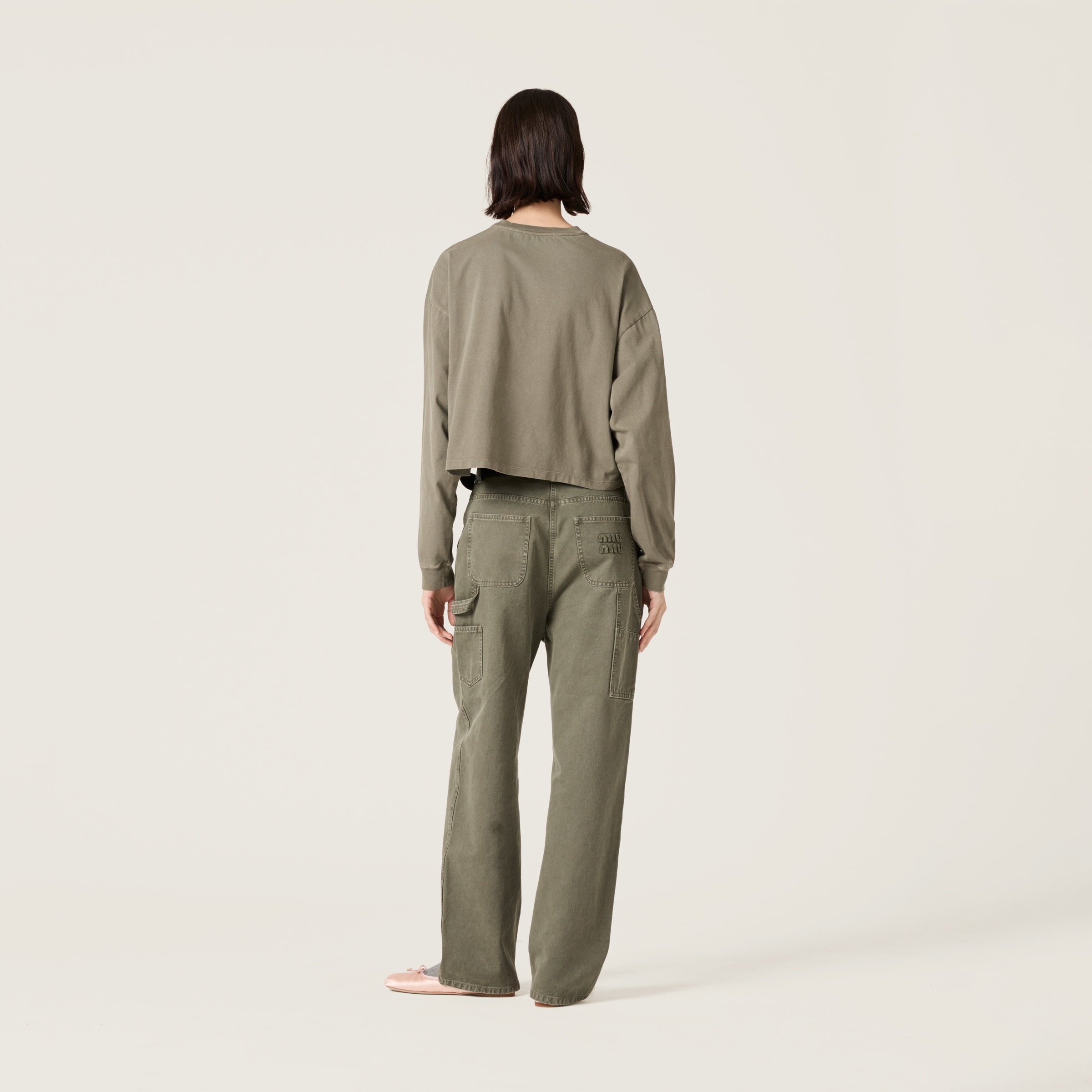 Miu Miu Garment-dyed gabardine pants | REVERSIBLE