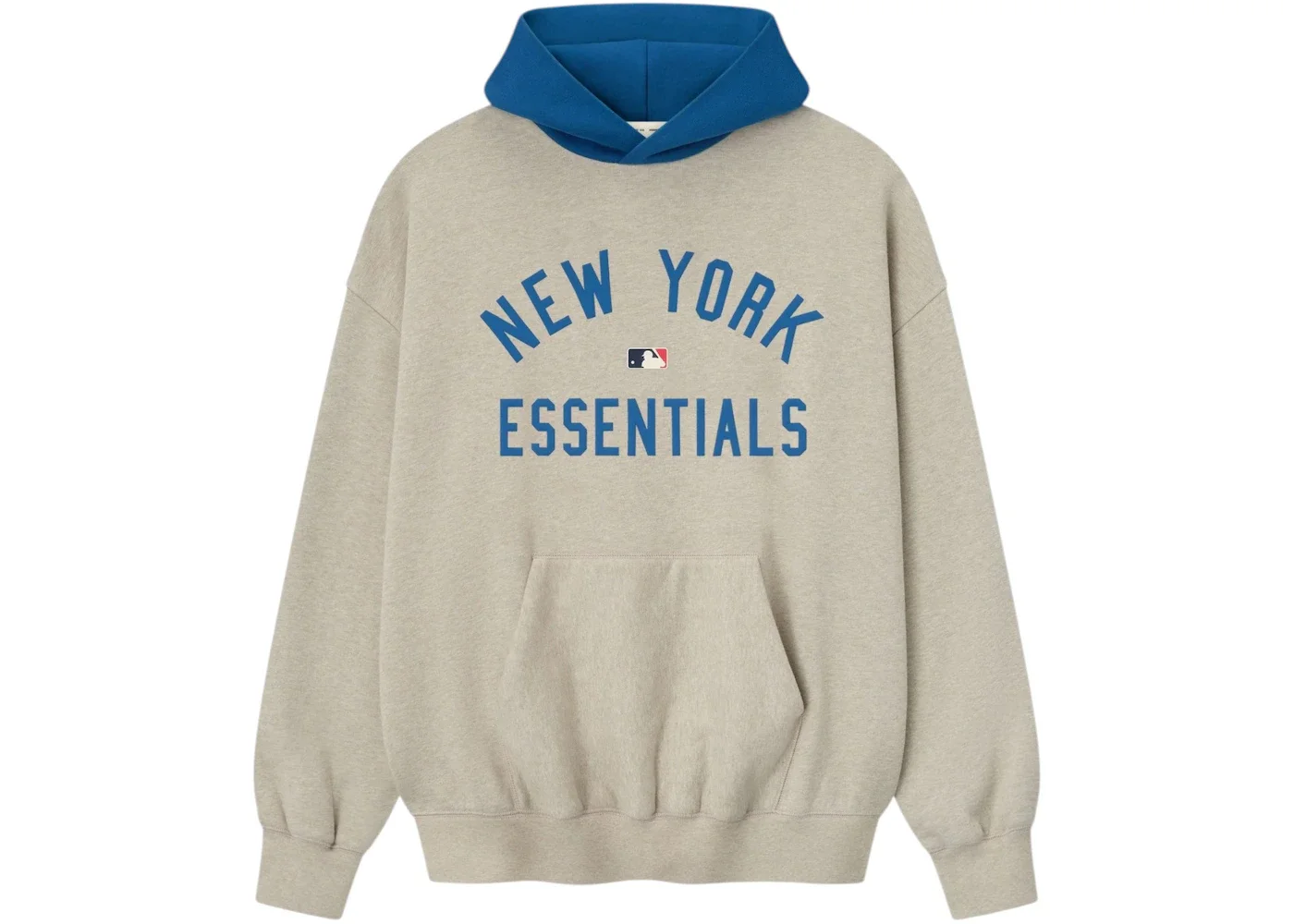 Fear of God Essentials Mets Sport Hoodie Heather Stone/Blue Sapphire - 1