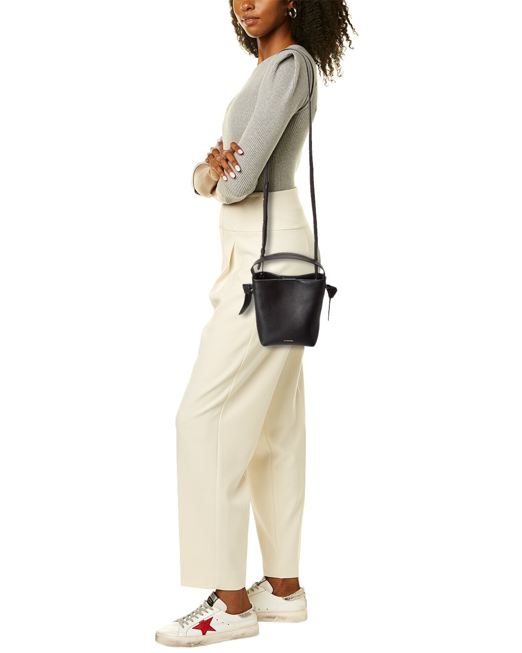 Jil Sander Logo Leather Bucket Bag - 4