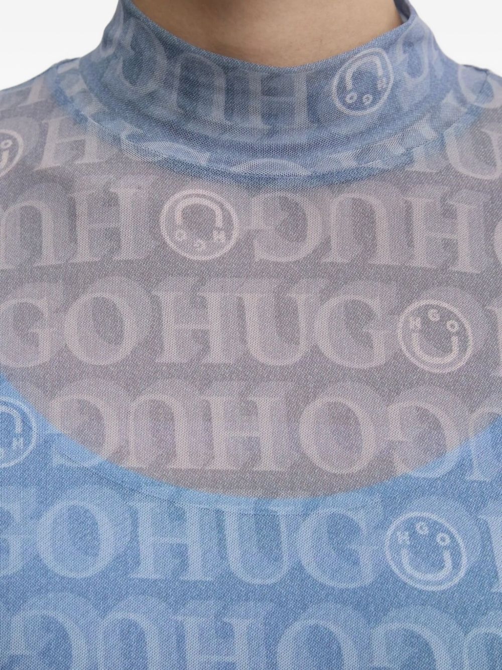 all-over logo-print midi dress - 4