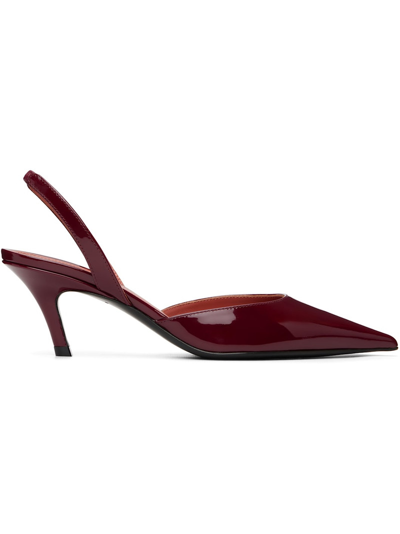Burgundy Sofia 60 Sling Heels 1