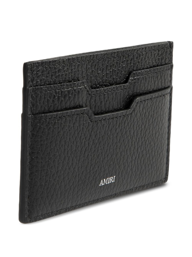 AMIRI logo-stamp leather cardholder outlook