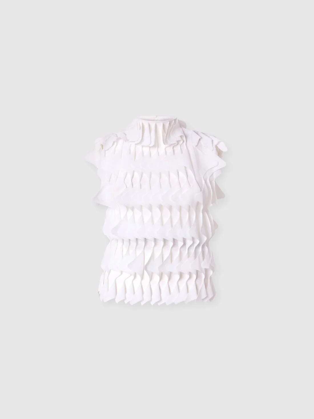 Sleeveless top with ruffles - 1