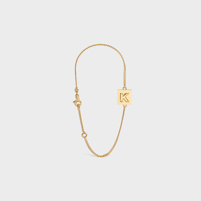 CELINE Alphabet K Bracelet in Brass outlook