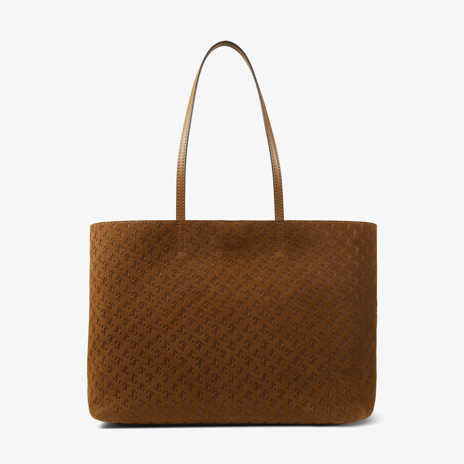 Nine2Five E/W
Dark Tan Suede Tote Bag with Embossed JC Monogram - 7