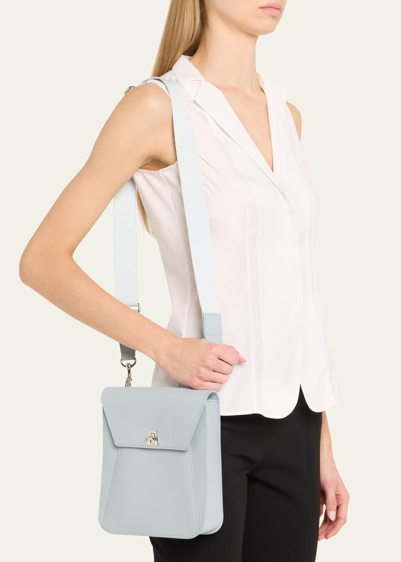 AKRIS Anouk Small Leather Messenger Bag outlook