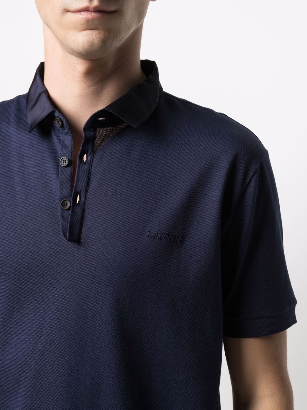 embroidered-logo polo shirt - 5