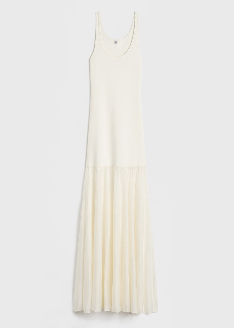 Evening tank dress macadamia 1