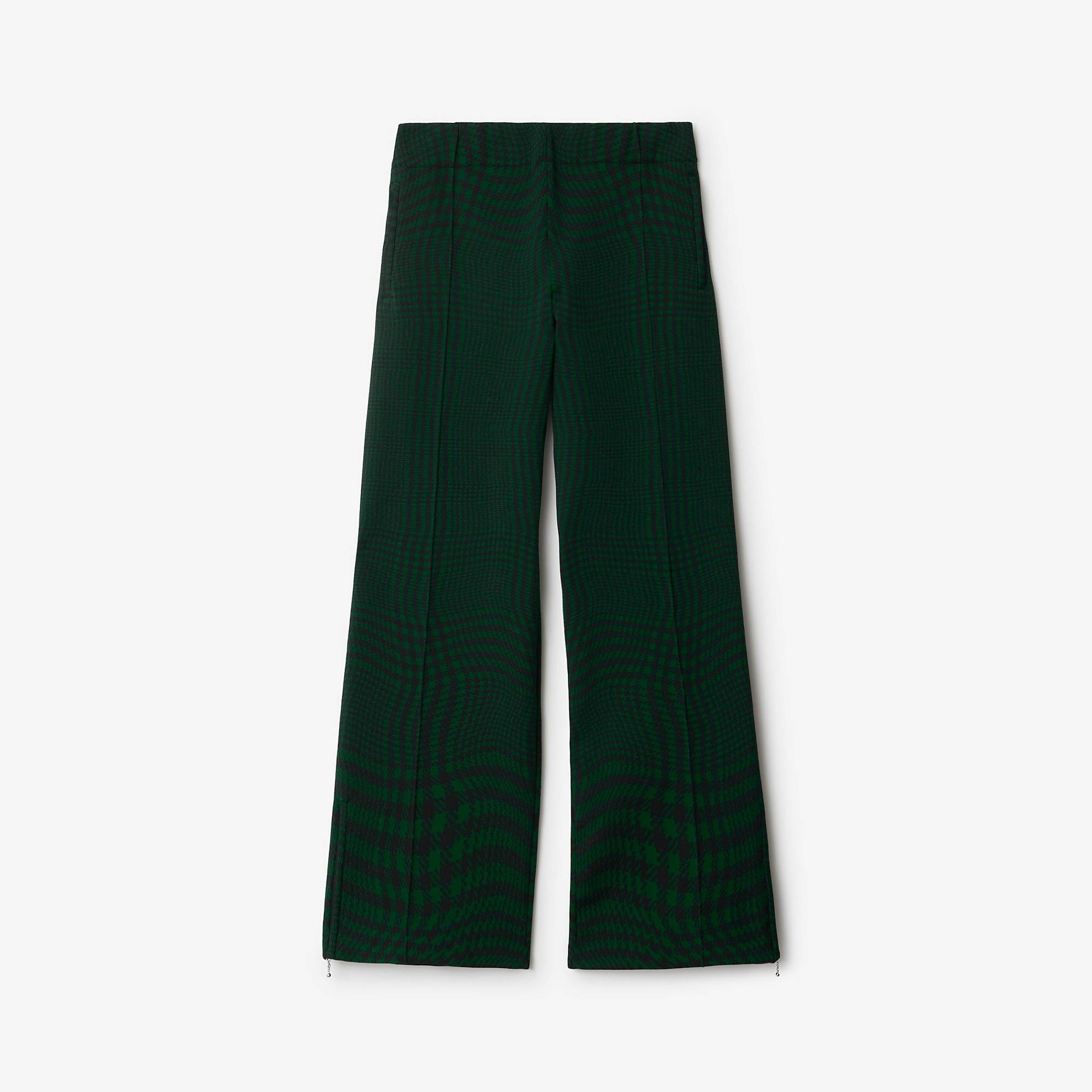 Warped Houndstooth Nylon Blend Track Pants - 1