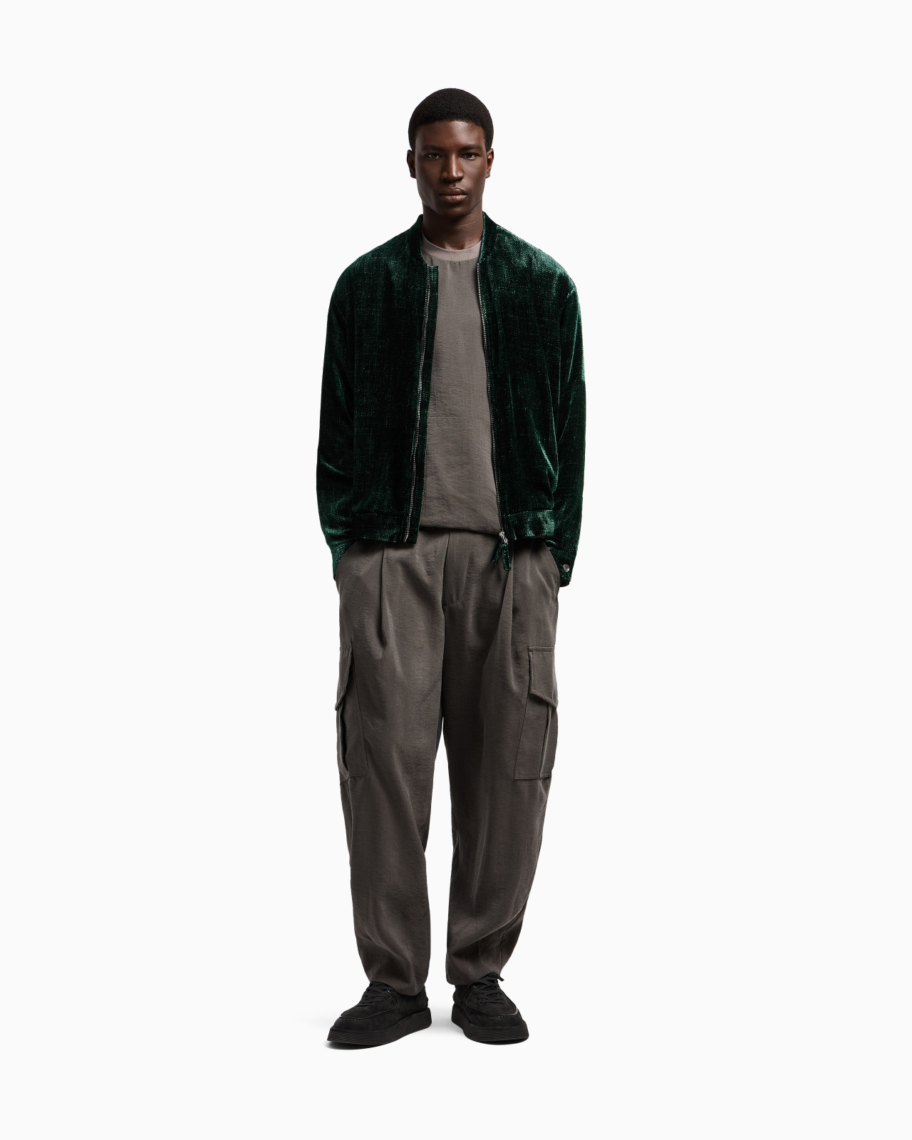 WASHED, SILK-BLEND, SINGLE-PLEAT TROUSERS - 2