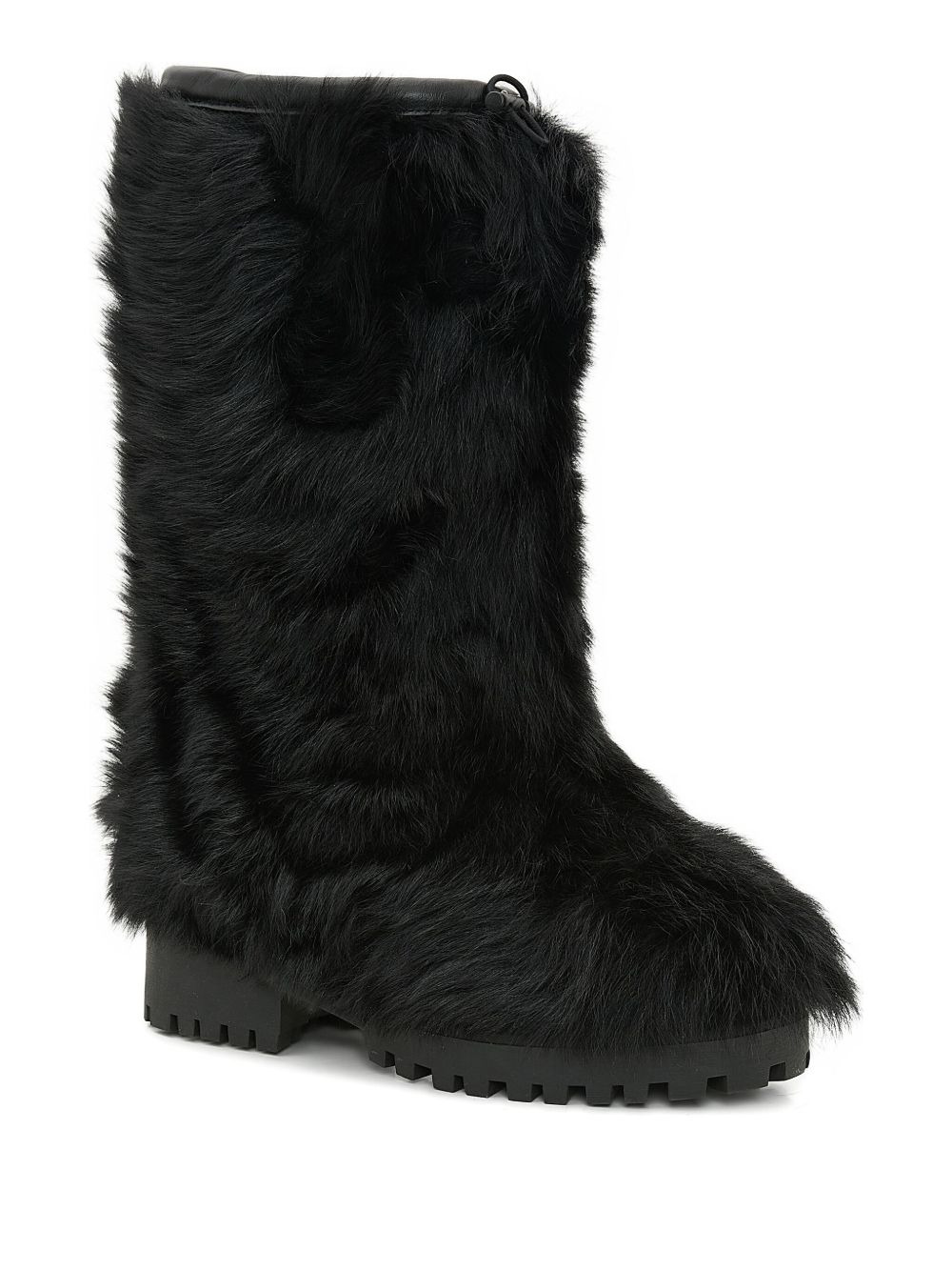 shearling knee-high boots - 2