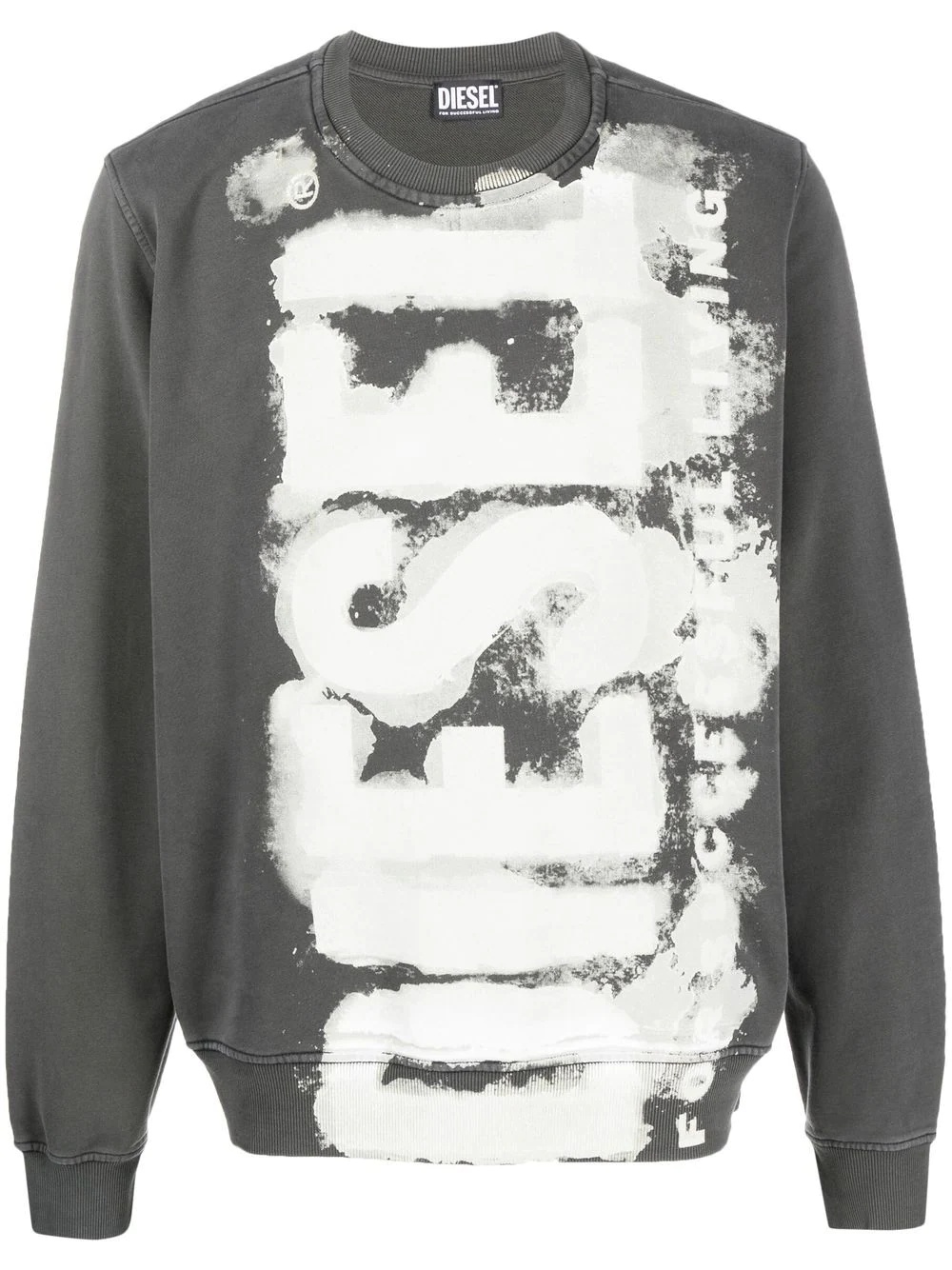 logo-print cotton sweatshirt - 1