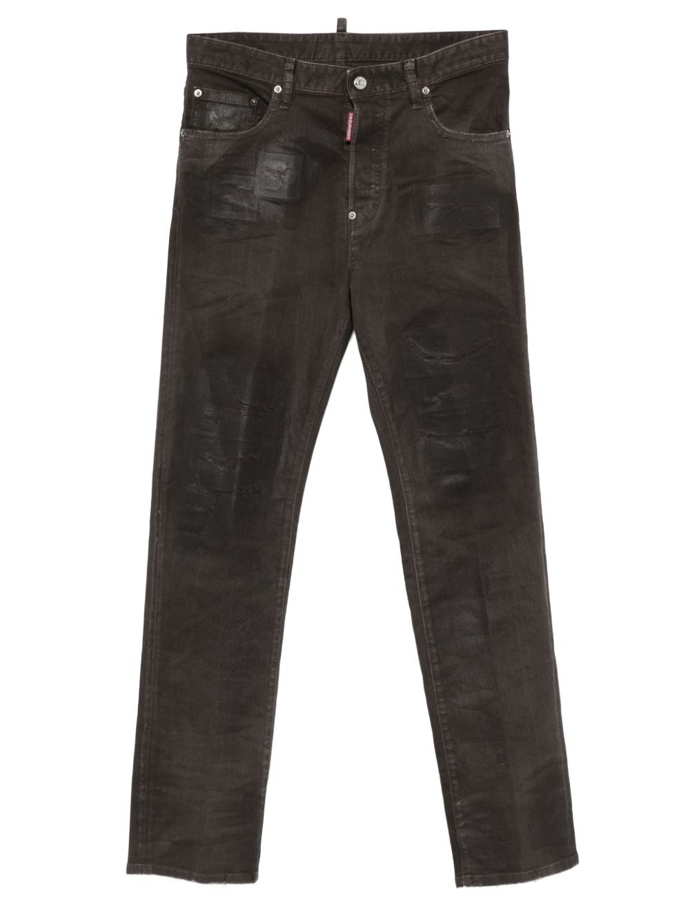 Bull Leatherette faded-patchwork jeans - 1