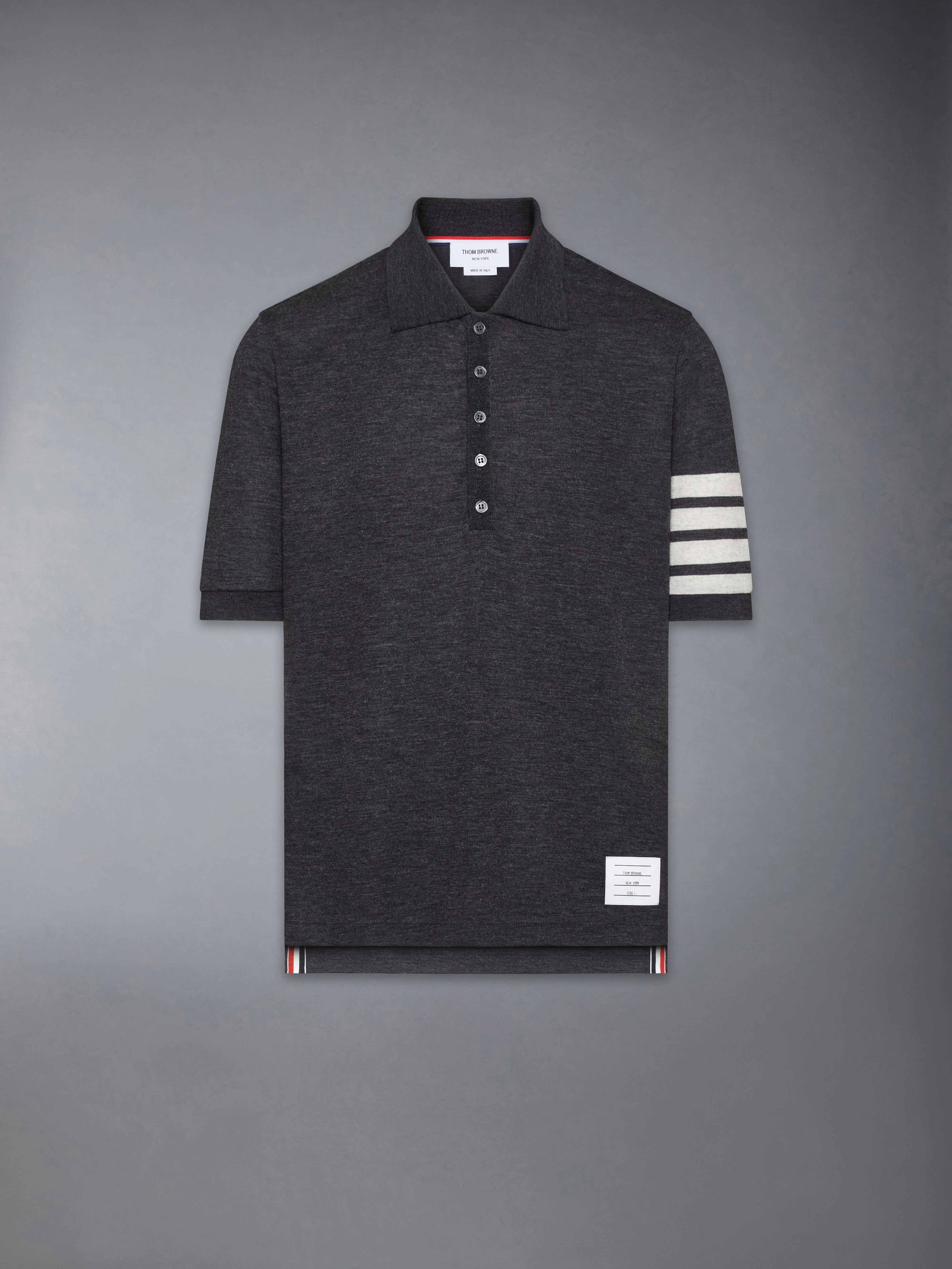 WOOL JERSEY 4-BAR POLO - 1