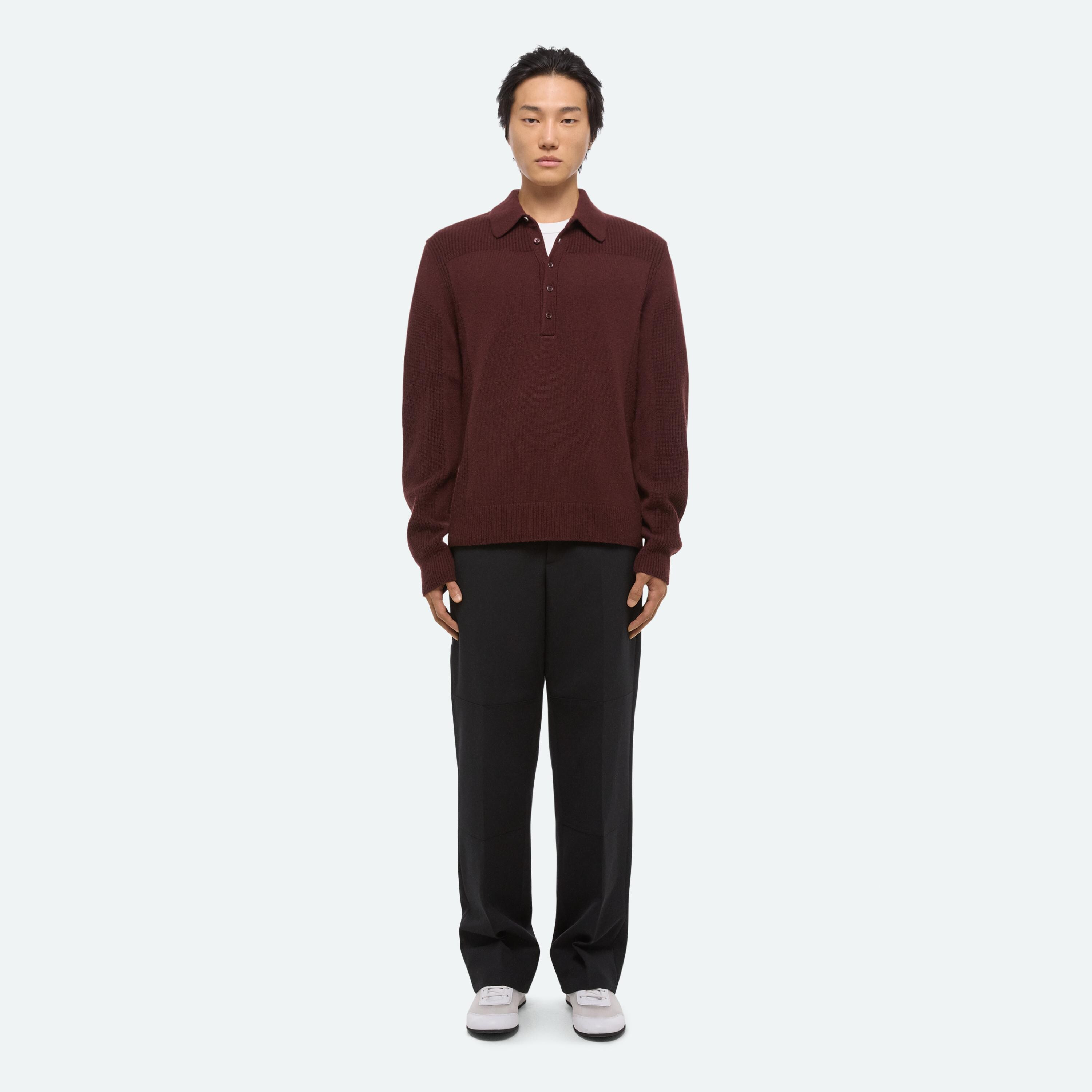 BLOCK POLO SWEATER - 3