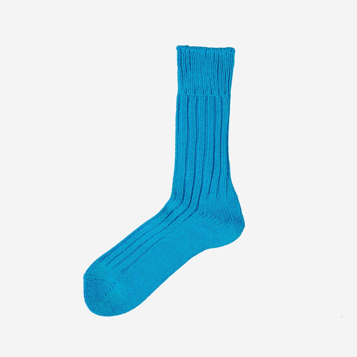 DEC-CAS-N-BLU Decka Cased Heavyweight Plain Socks - Neon Blue - 3