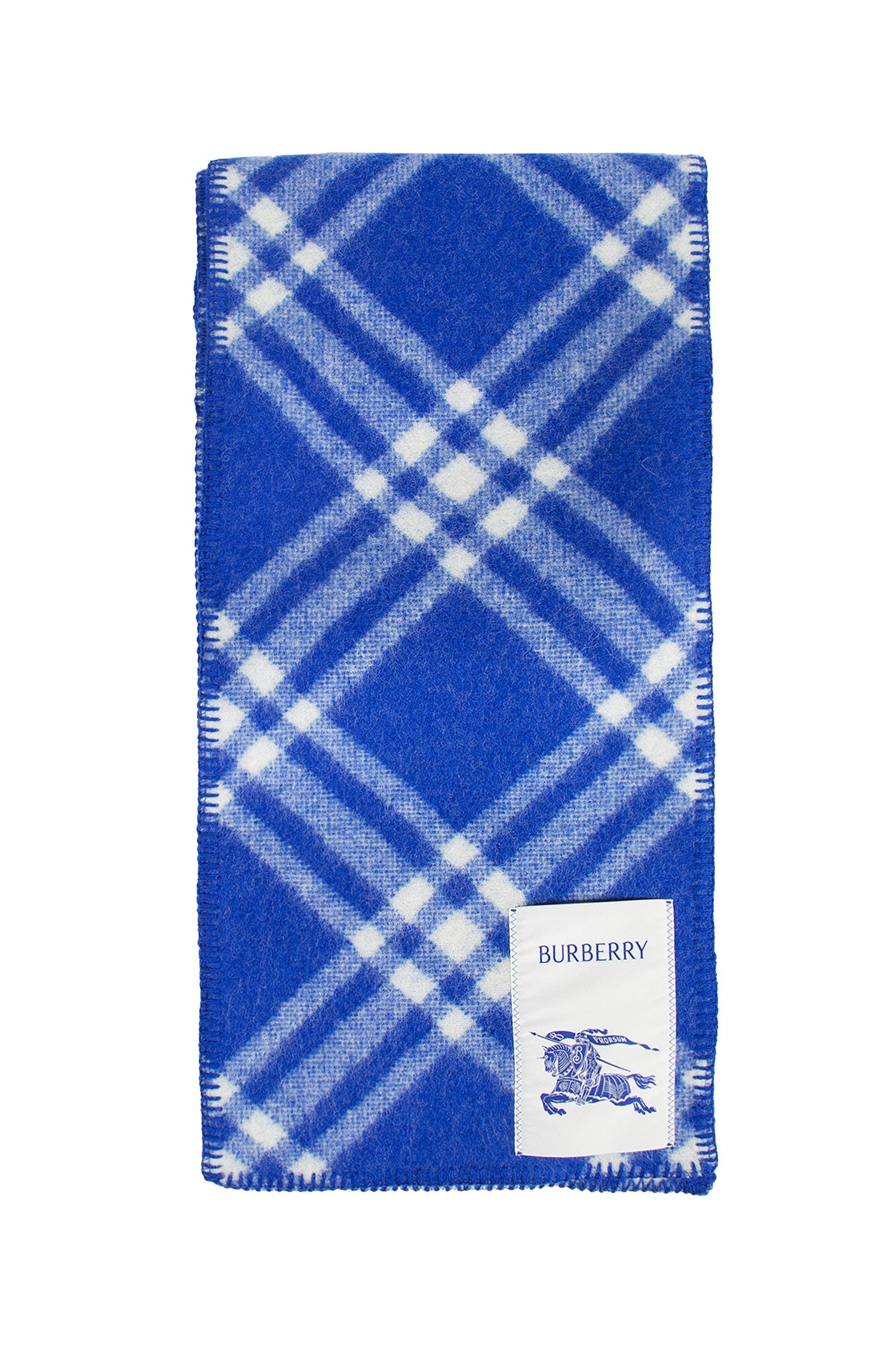Check Wool Hooded Scarf - 1