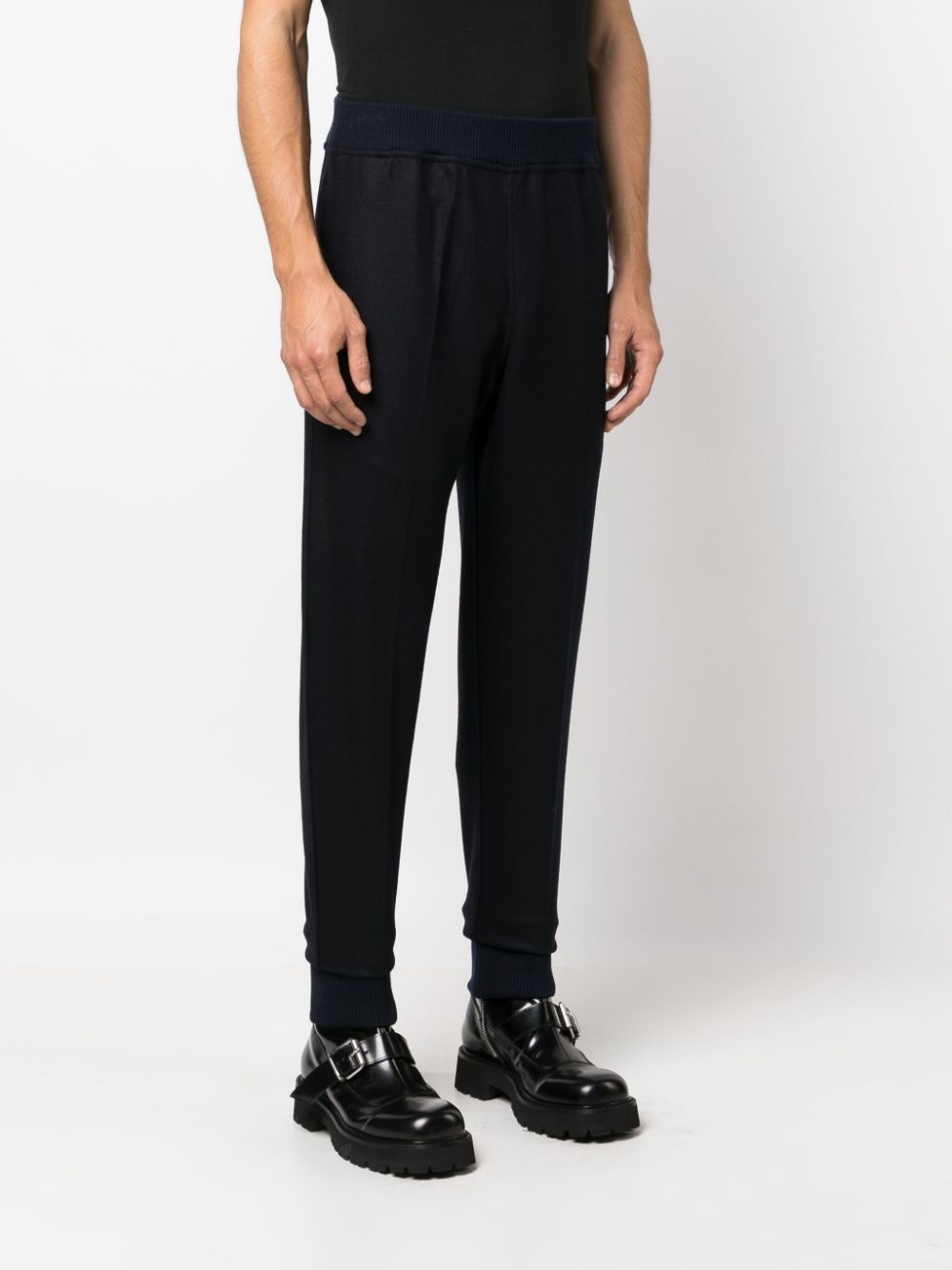 elasticated wool track pants - 3