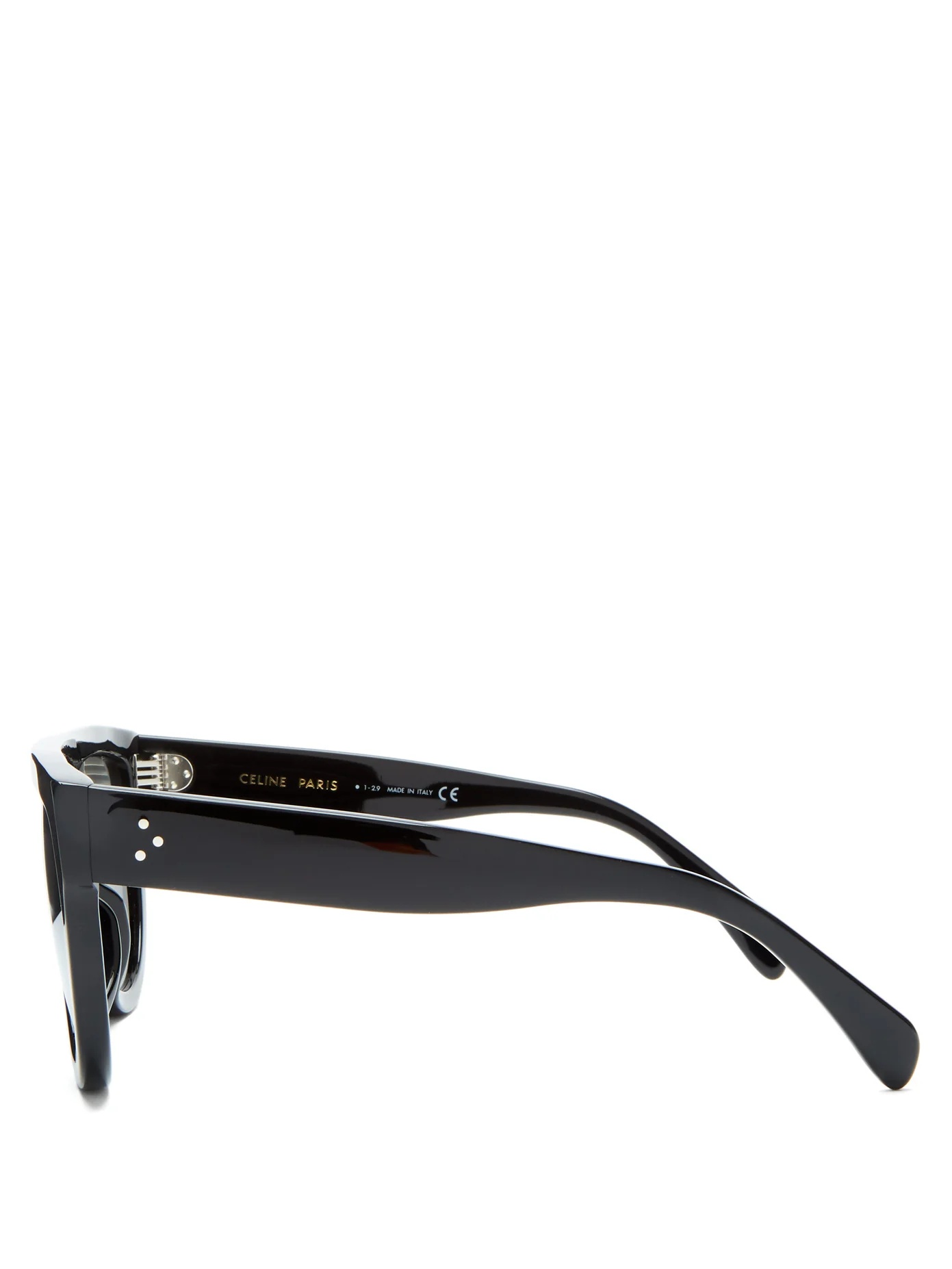 Mirrored flat-top acetate sunglasses - 4