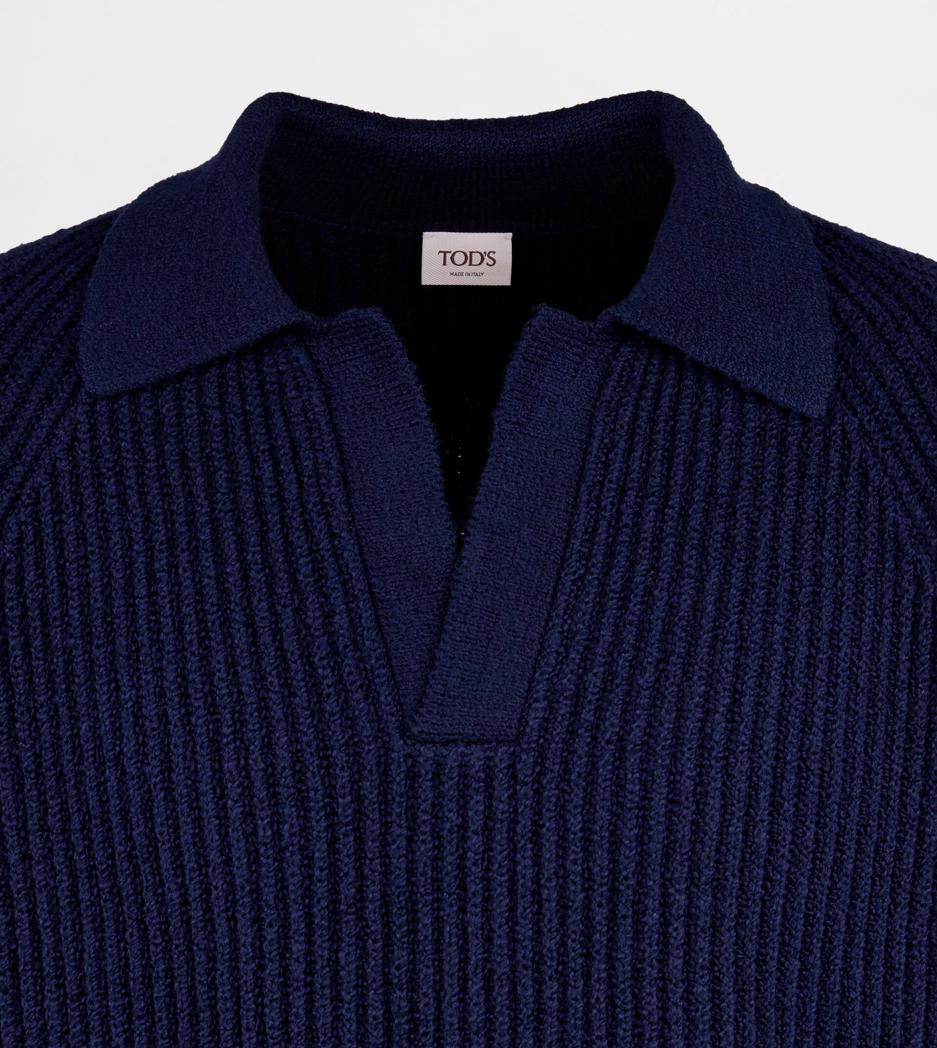PULLOVER IN COTTON - BLUE - 7