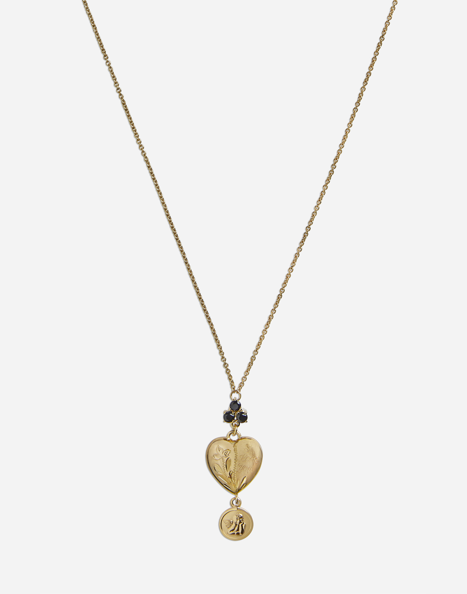 Sicily Pendant  18-carat yellow gold and black sapphires - 2