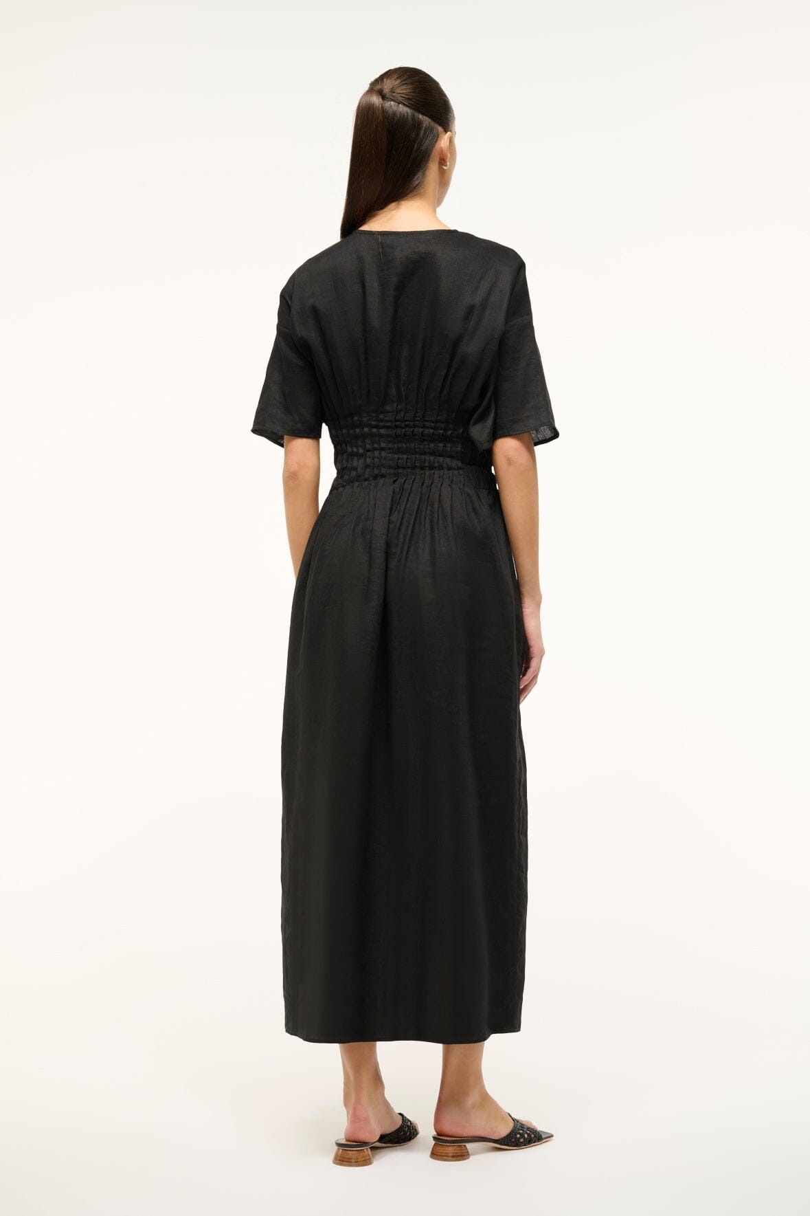 STAUD LAURETTA DRESS BLACK - 4