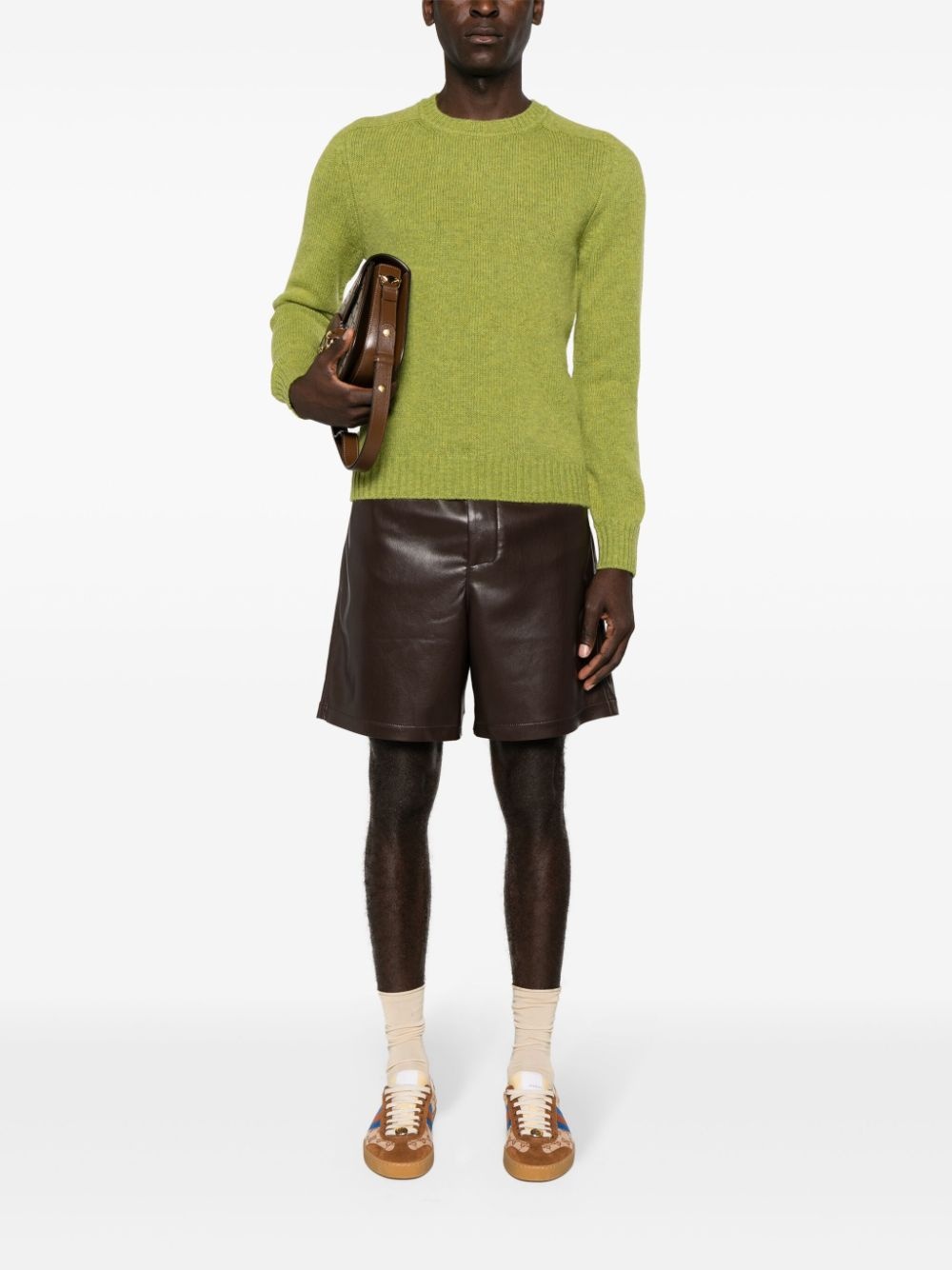 logo-embroidered wool jumper - 2