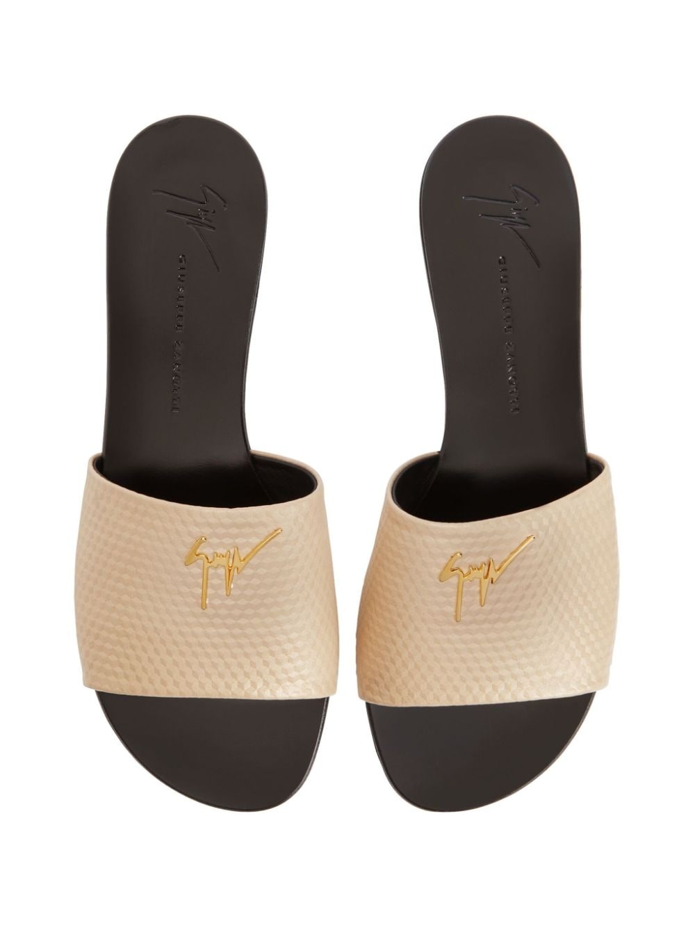 Shirley geometric-embossed slides - 4