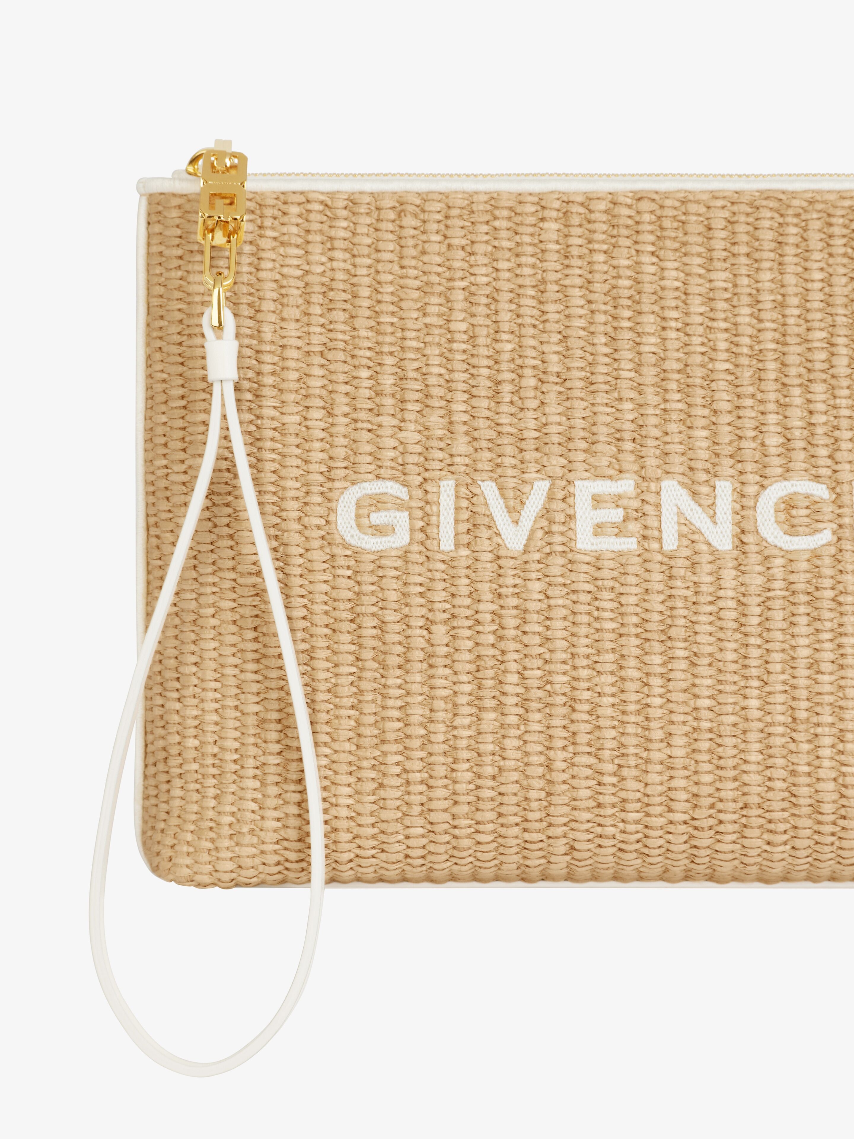 GIVENCHY TRAVEL POUCH IN RAFFIA - 4