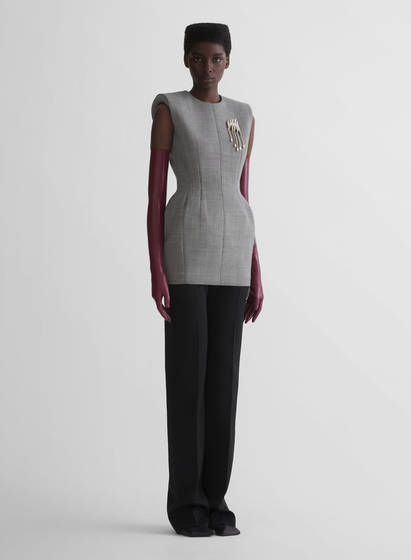 MUGLER checked stockman mini dress outlook