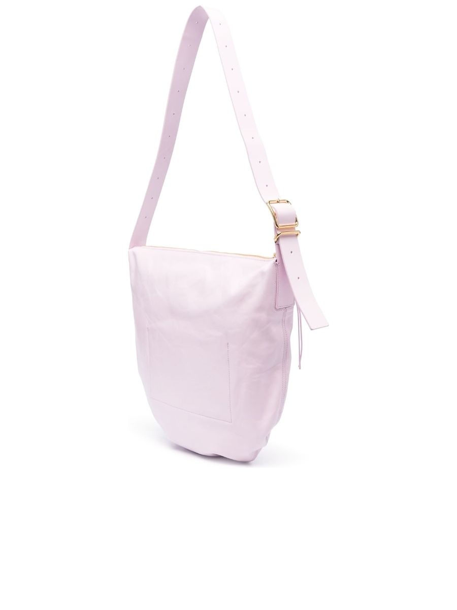 Crinkled Leather Shoulder Bag - 3
