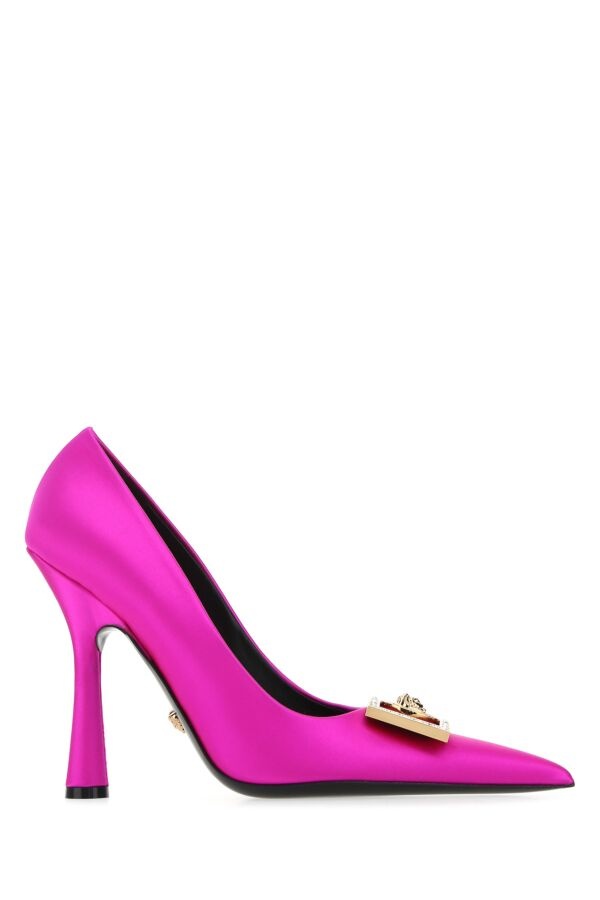 Versace Women Fuchsia Satin Pumps - 1