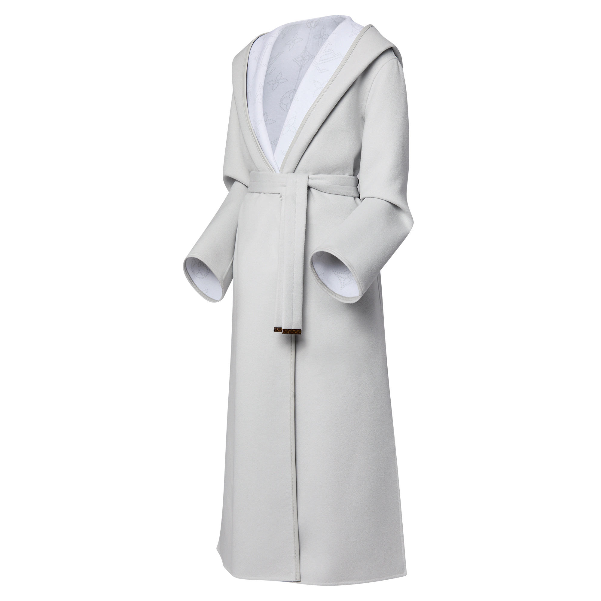 Reversible Signature Hooded Wrap Coat - 2