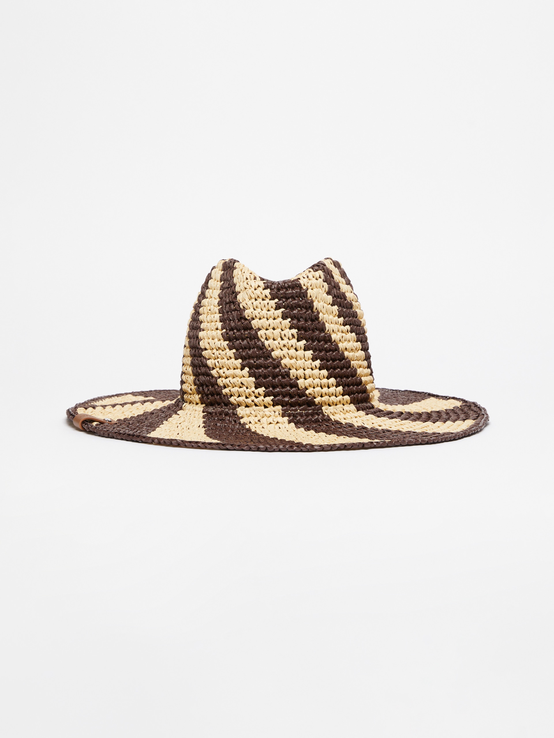 LAZIALE Wide-brimmed raffia hat - 1