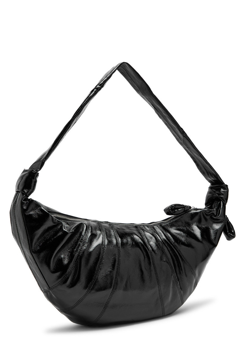 Lemaire Lemaire Large Croissant Faux Patent Leather Shoulder bag outlook
