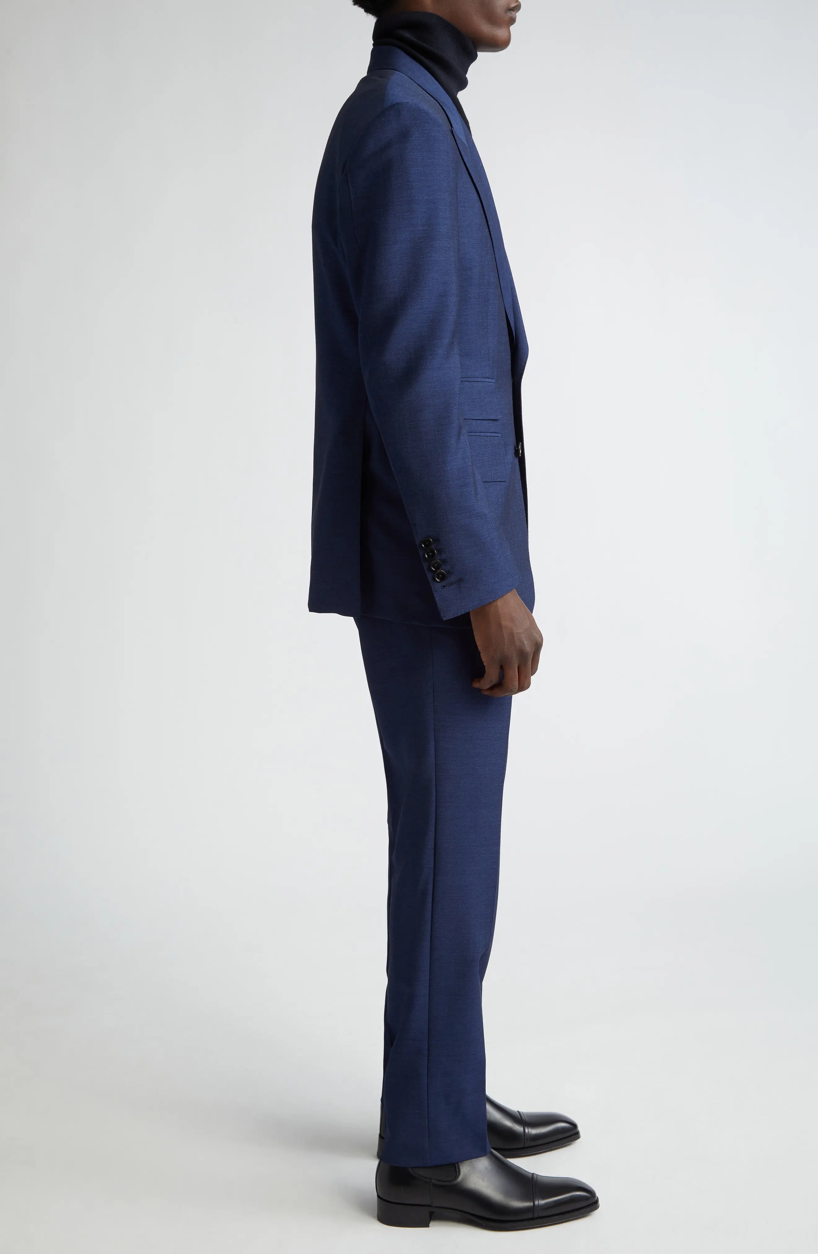 Shelton Cotton & Silk Fine Poplin Suit - 4