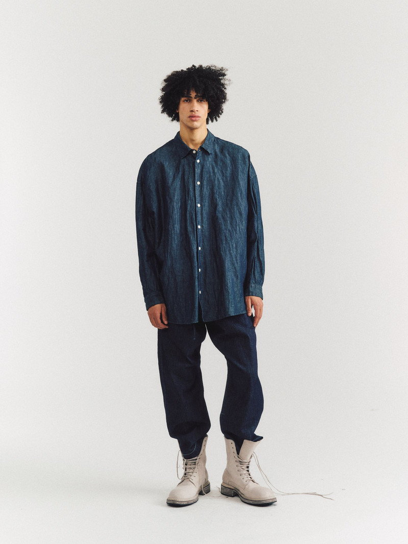 CASEY/CASEY ONE SIZE SHIRT - LIN DENIM - INDIGO outlook