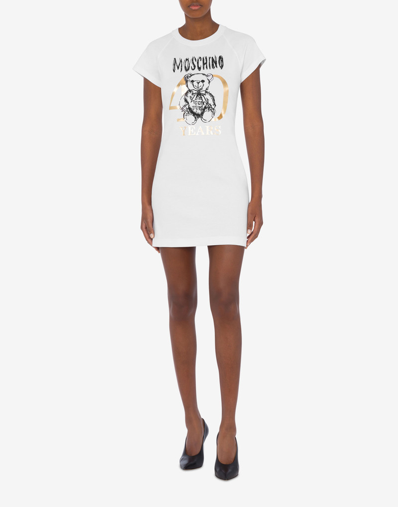 Moschino 40 YEARS TEDDY BEAR COTTON INTERLOCK DRESS outlook