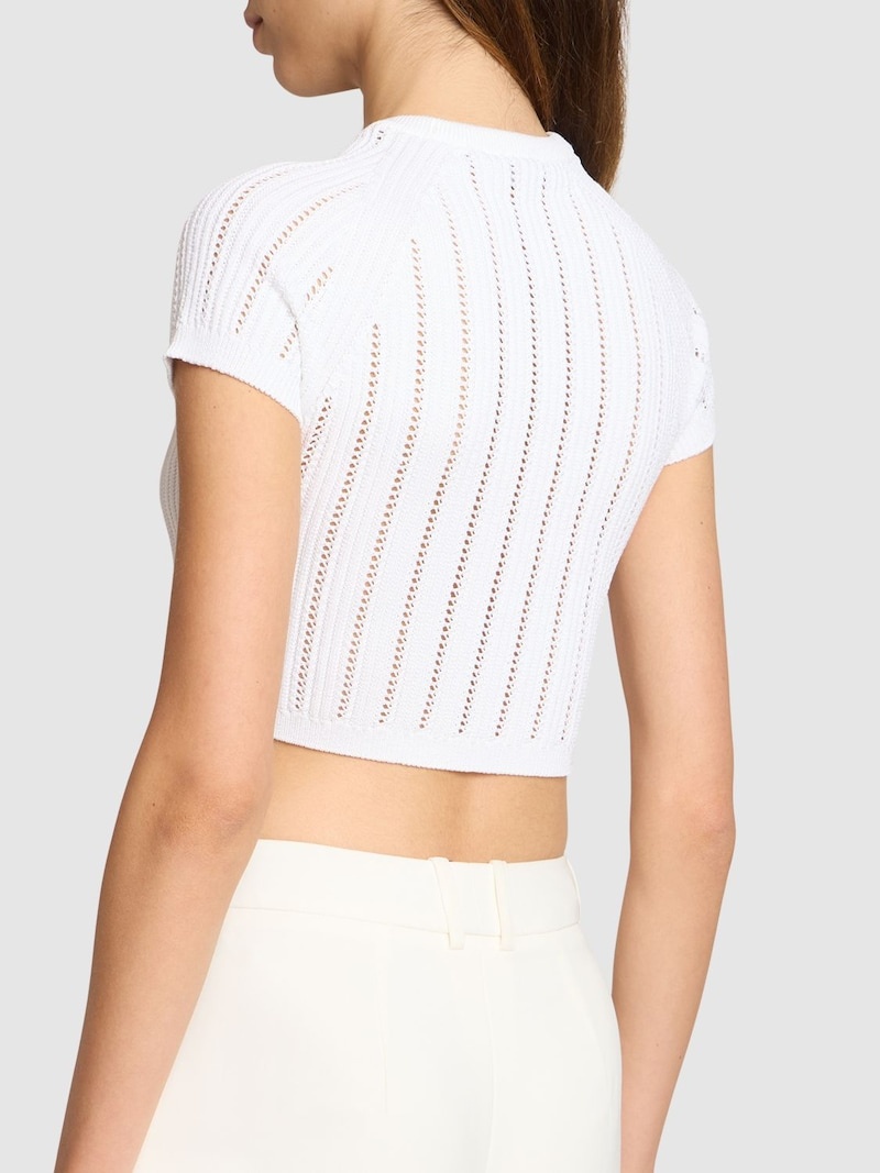 Embellished knit crop top - 3