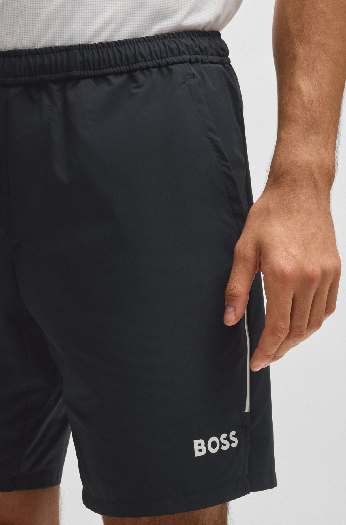 BOSS X MATTEO BERRETTINI ACTIVE TENNIS SHORTS WITH FOUR-WAY STRETCH - 5