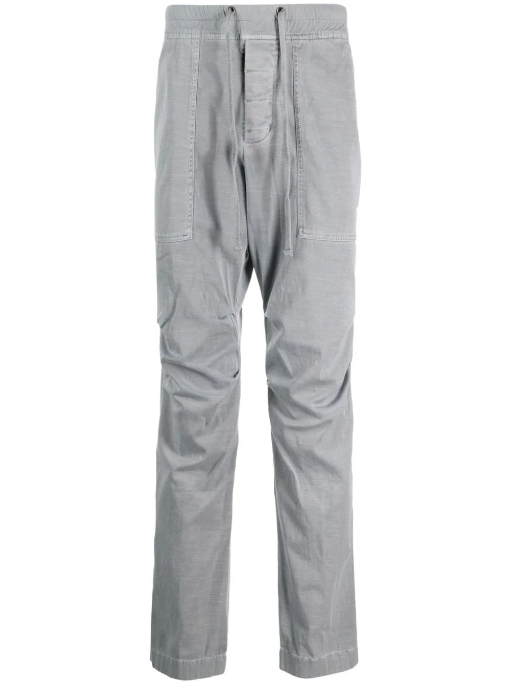 drawstring straight-leg trousers - 1