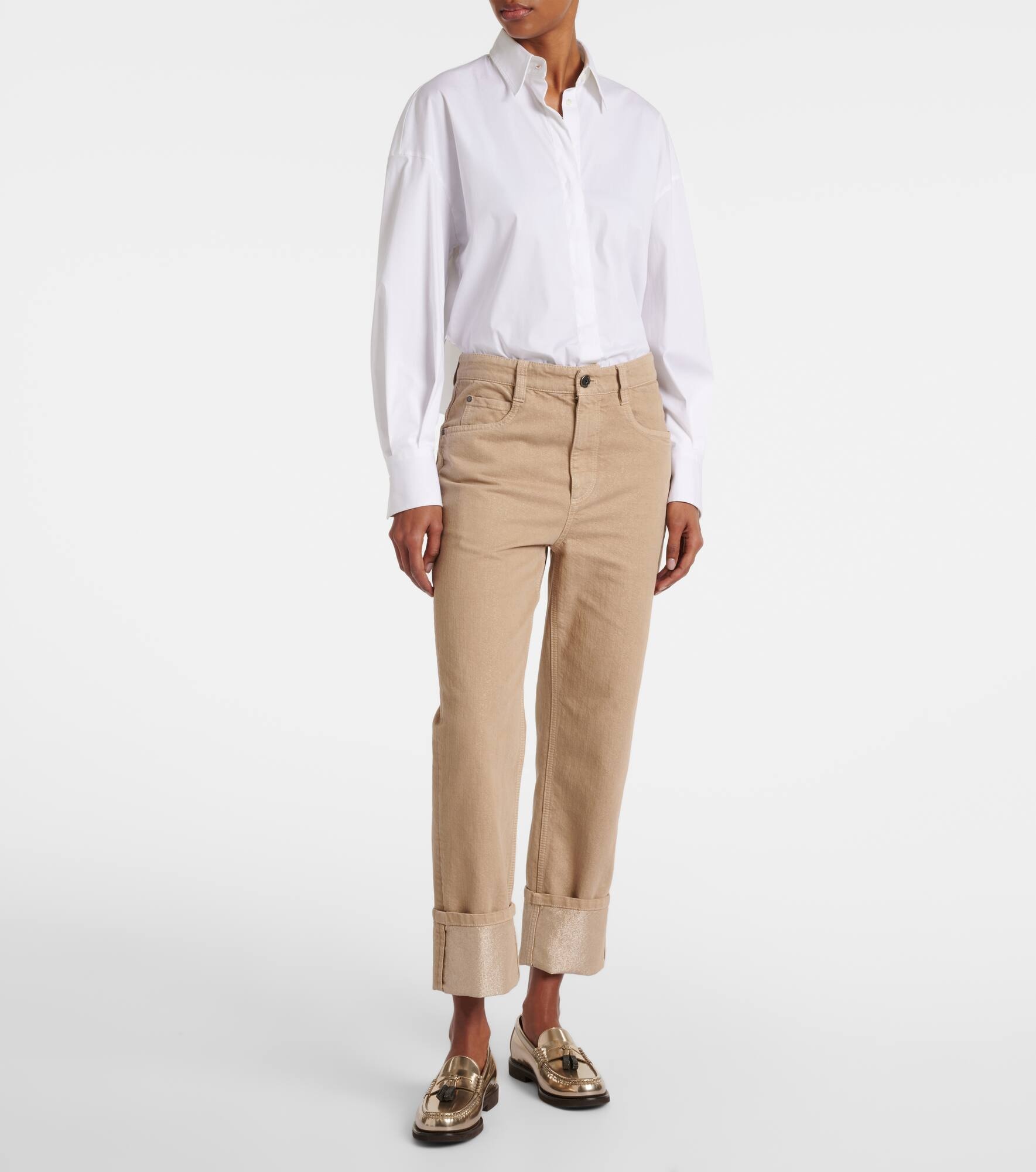 Mid-rise straight jeans - 7
