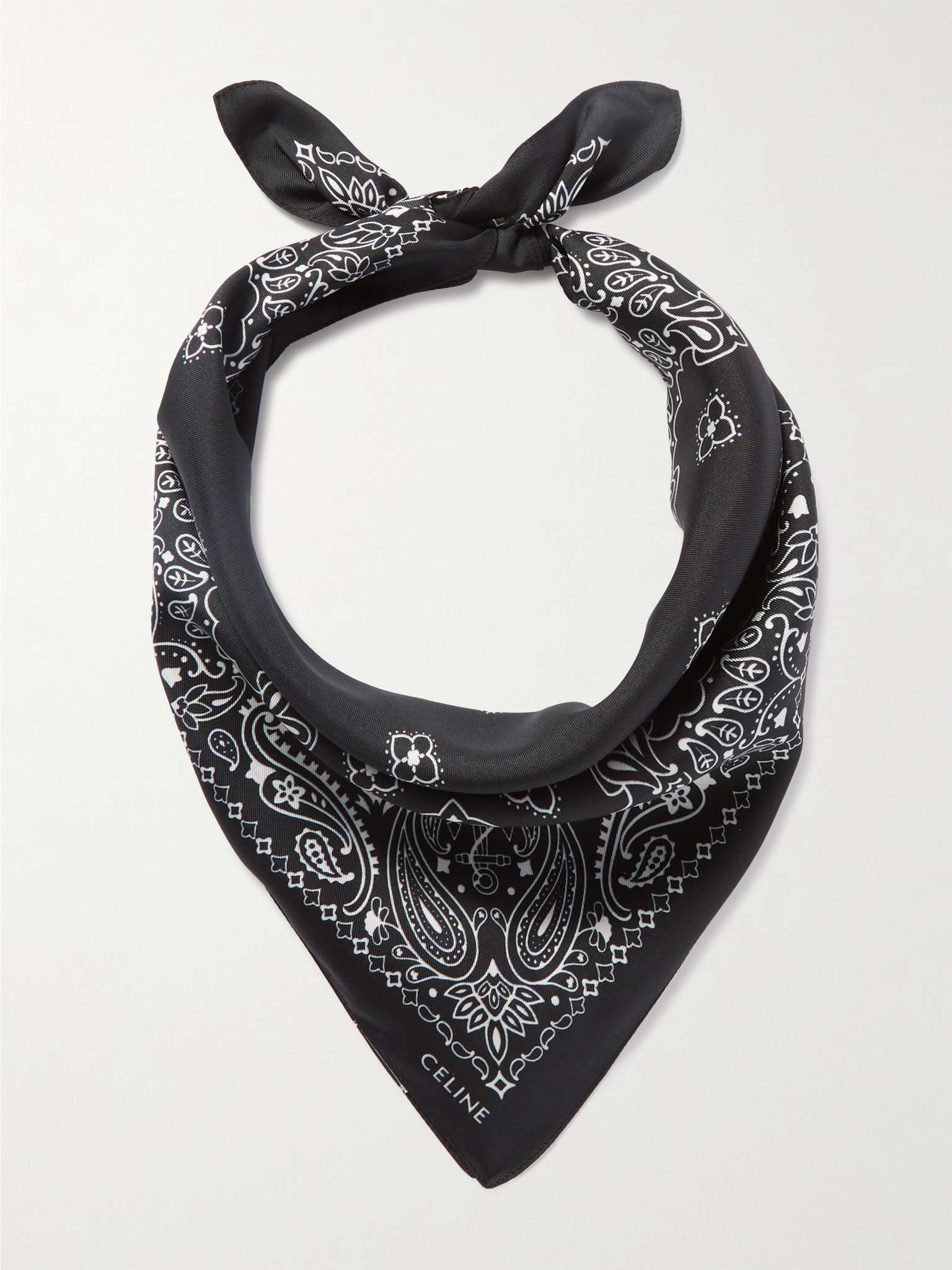 CELINE Paisley-Print Silk-Twill Bandana | mrporter | REVERSIBLE