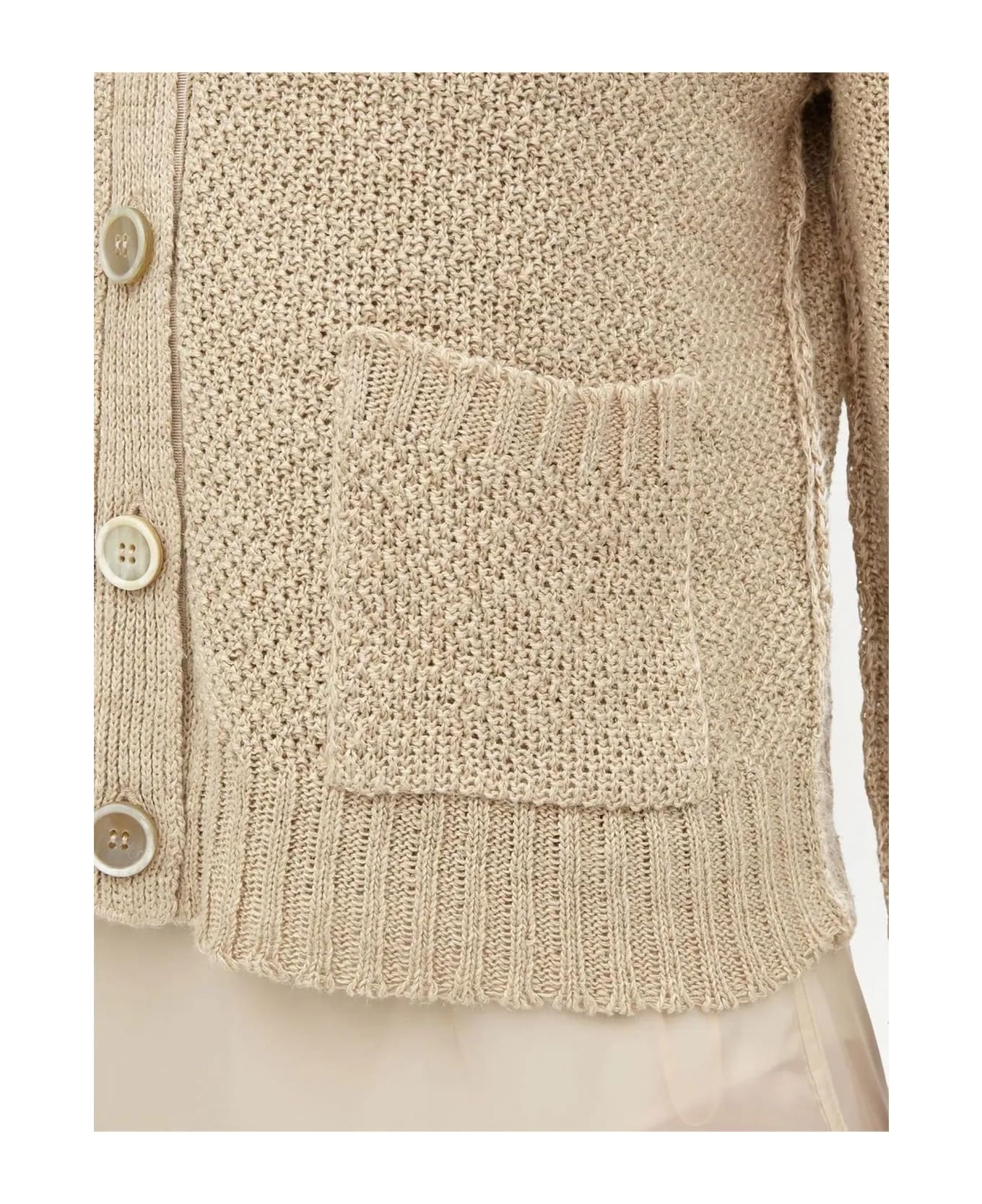 Hemp Basket Weave Knit Cardigan - 3