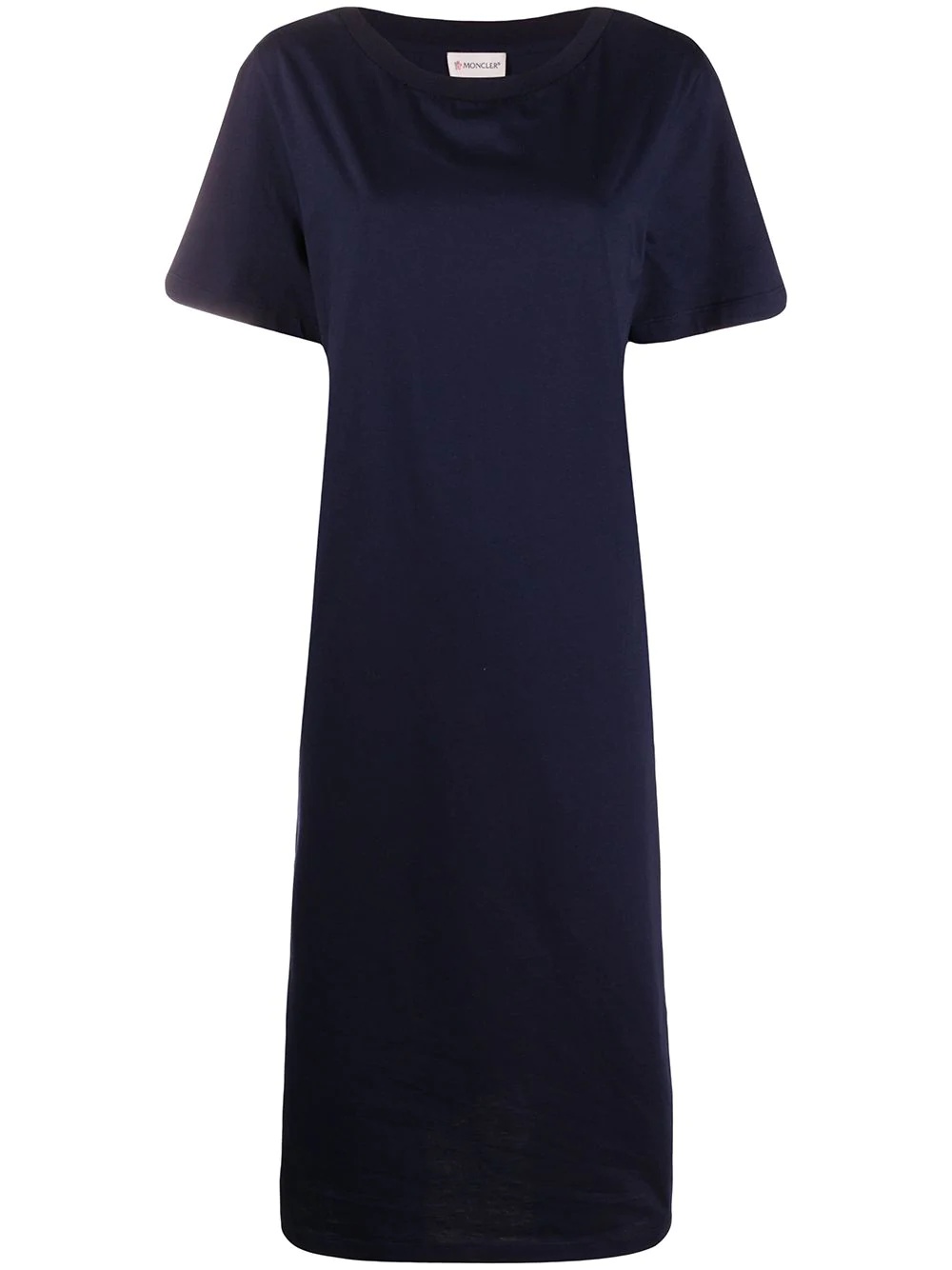 contrast panel T-shirt dress - 1