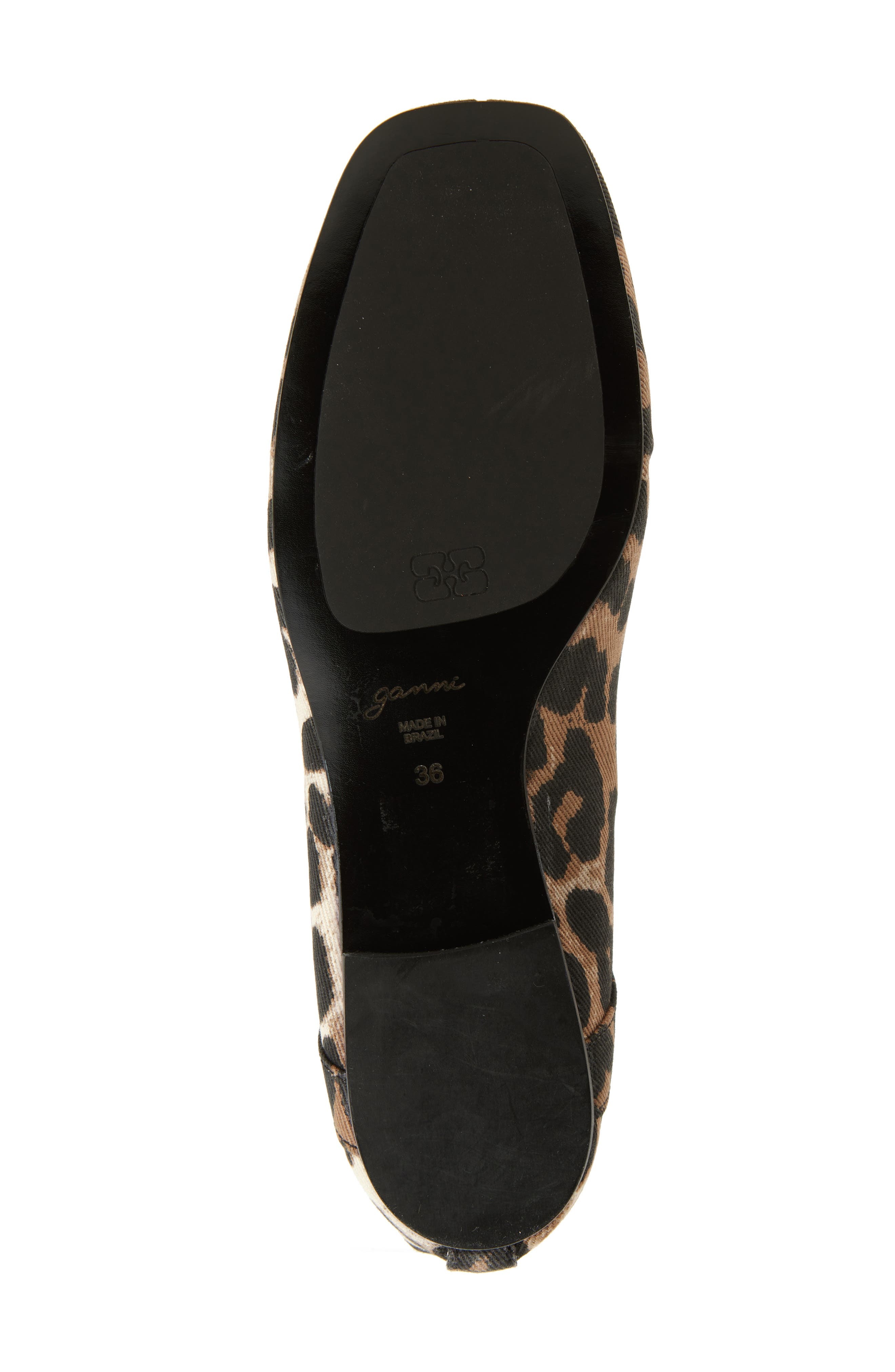 Ganni Ghillie Ballerina Flat in Leopard at Nordstrom - 6