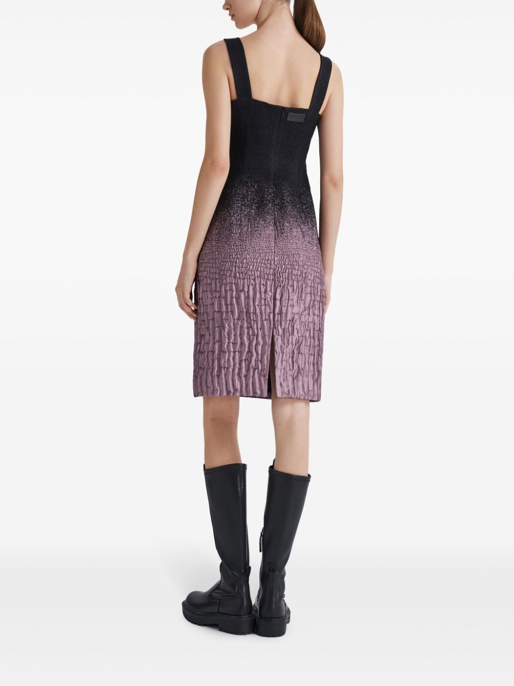 gradient-effect bodycon midi dress - 4