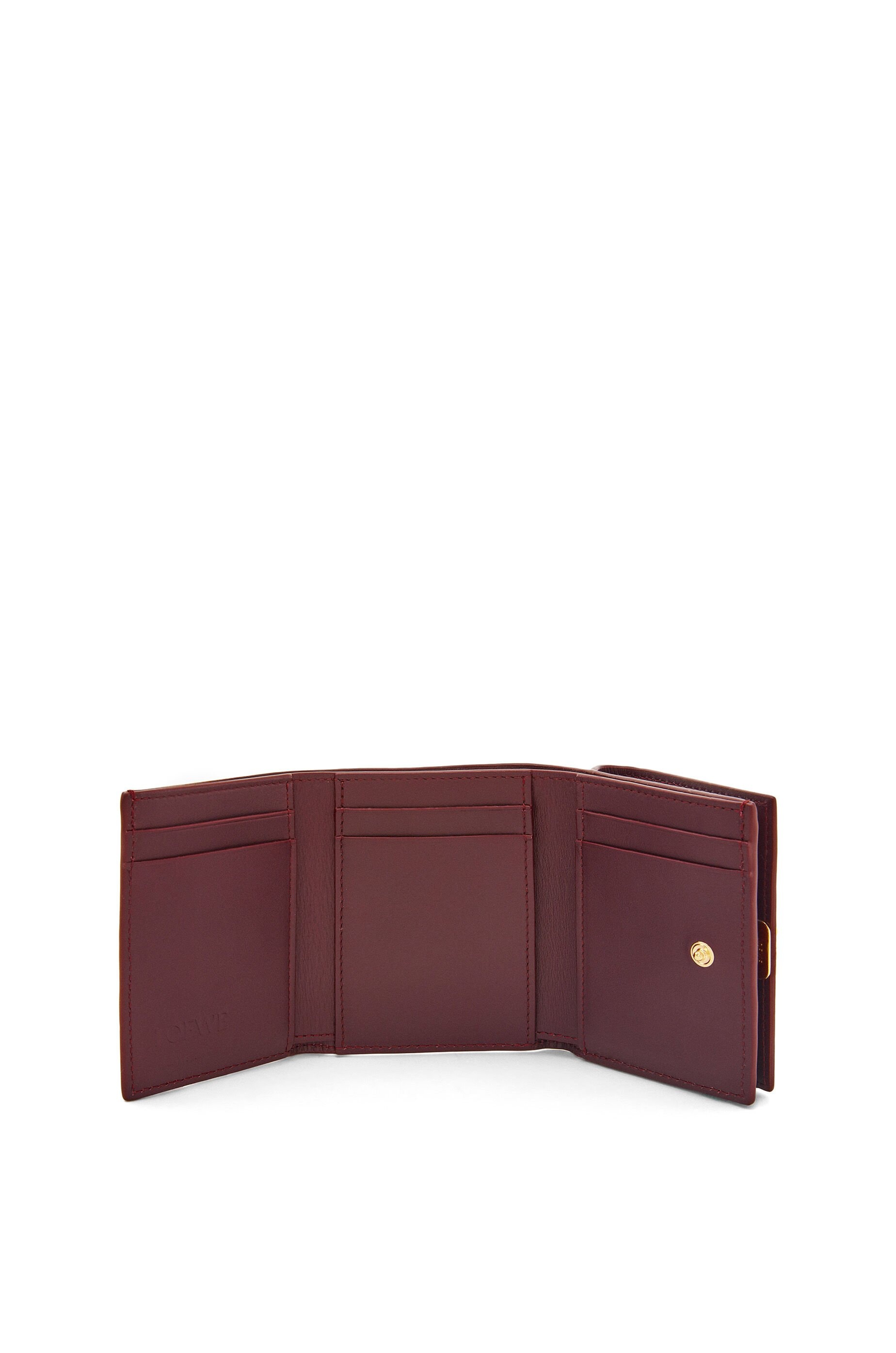 Puffer Anagram trifold wallet in shiny nappa calfskin - 2