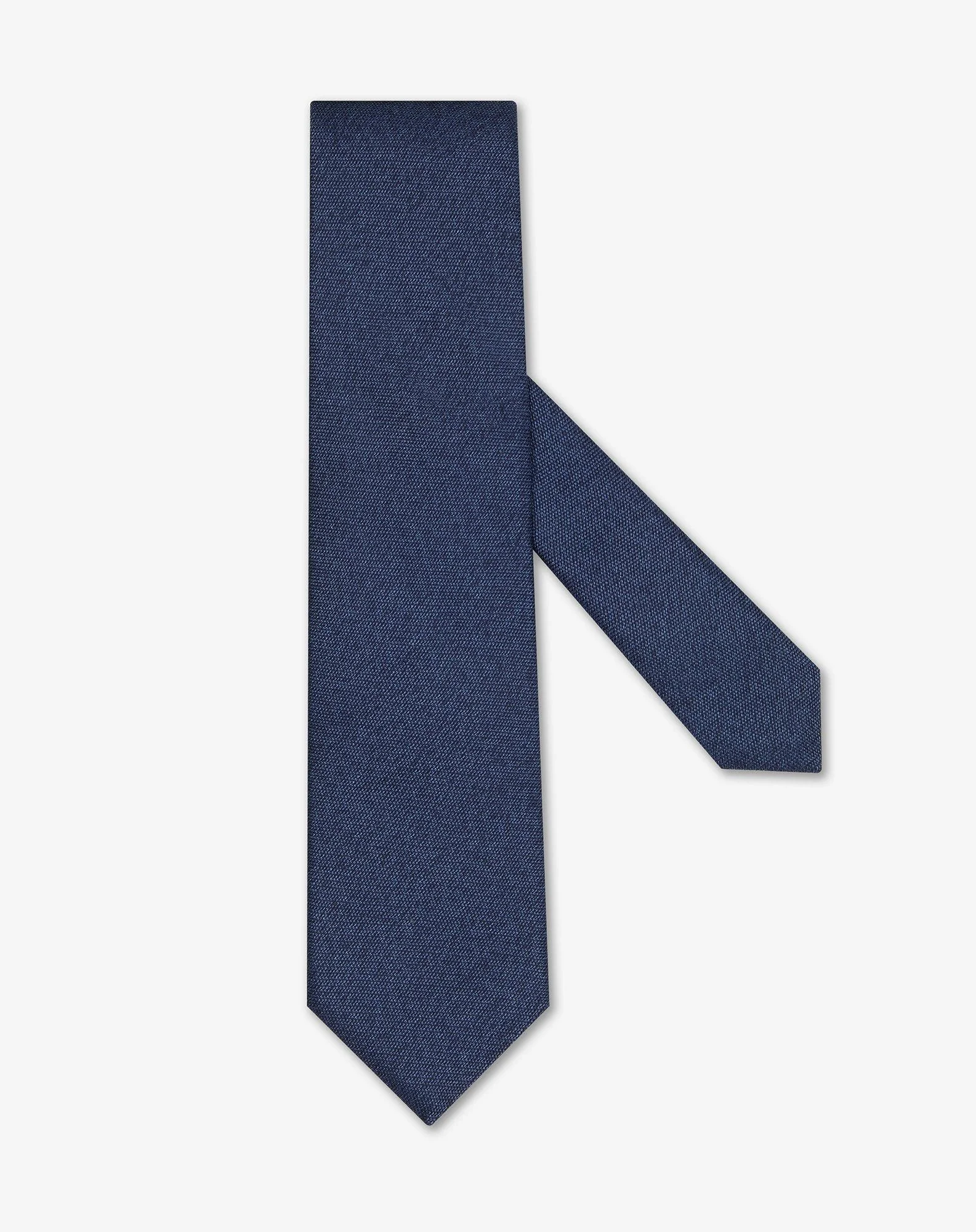 Navy blue pure silk tie - 1
