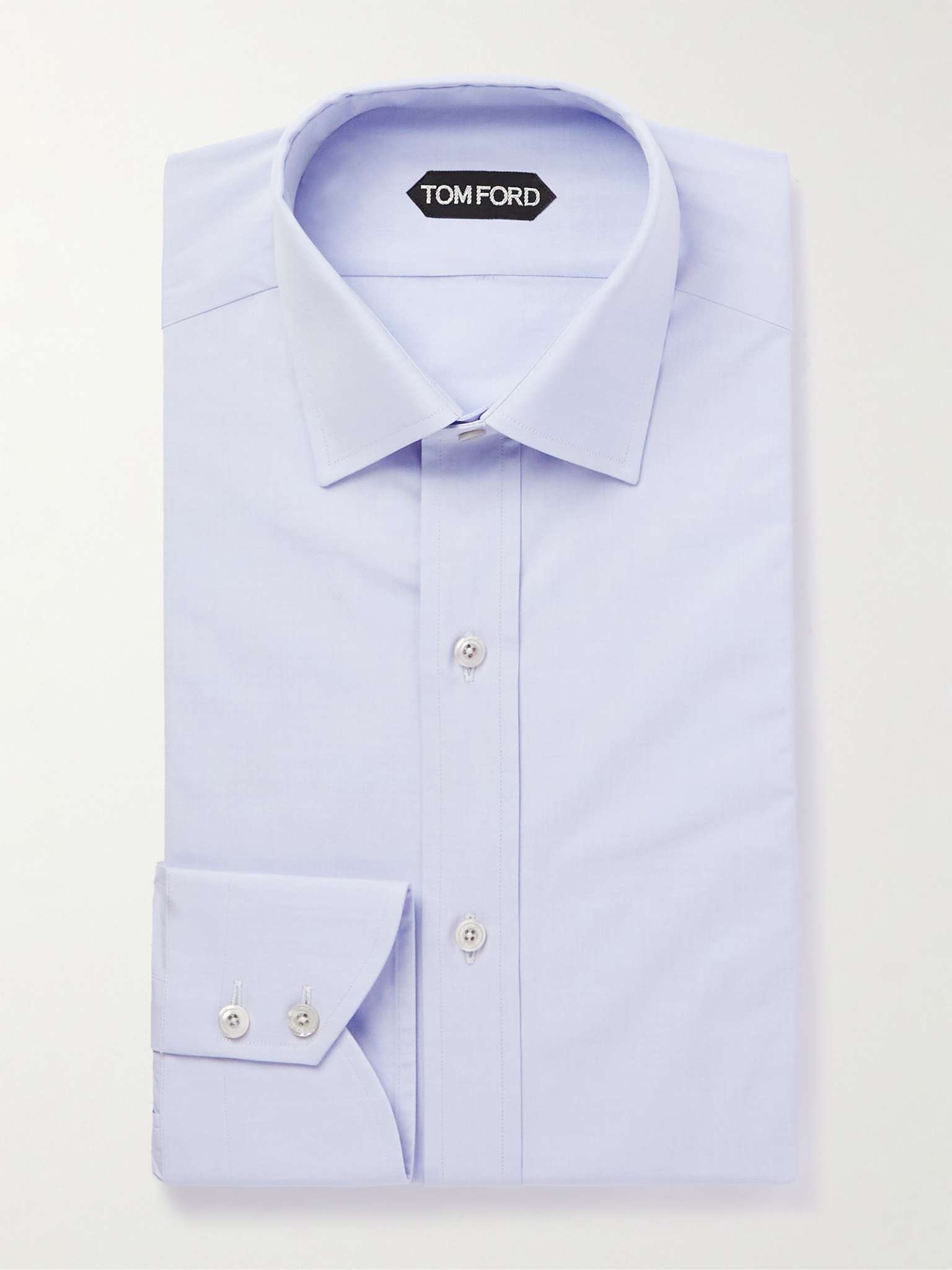 Cutaway-Collar Cotton-Poplin Shirt - 1